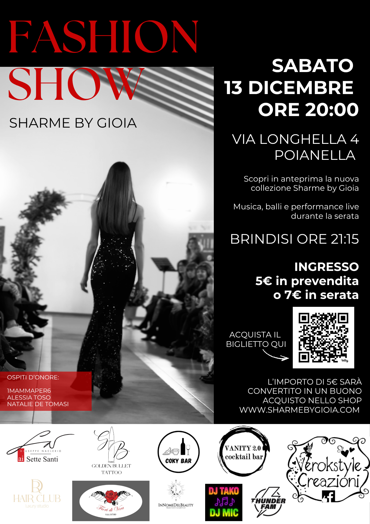 Prevendita Sfilata evento promozionale