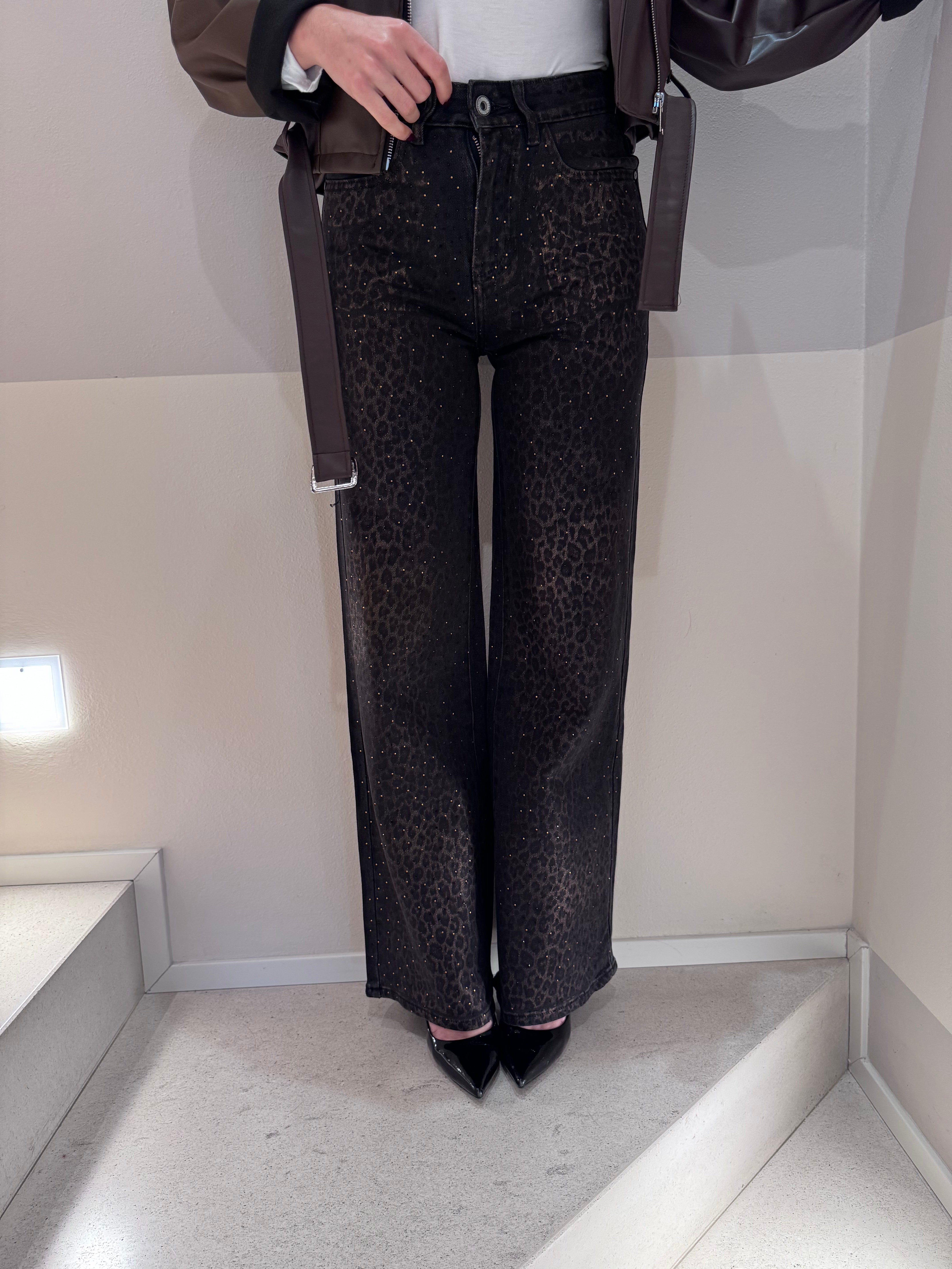 Jeans Leopard and Shine