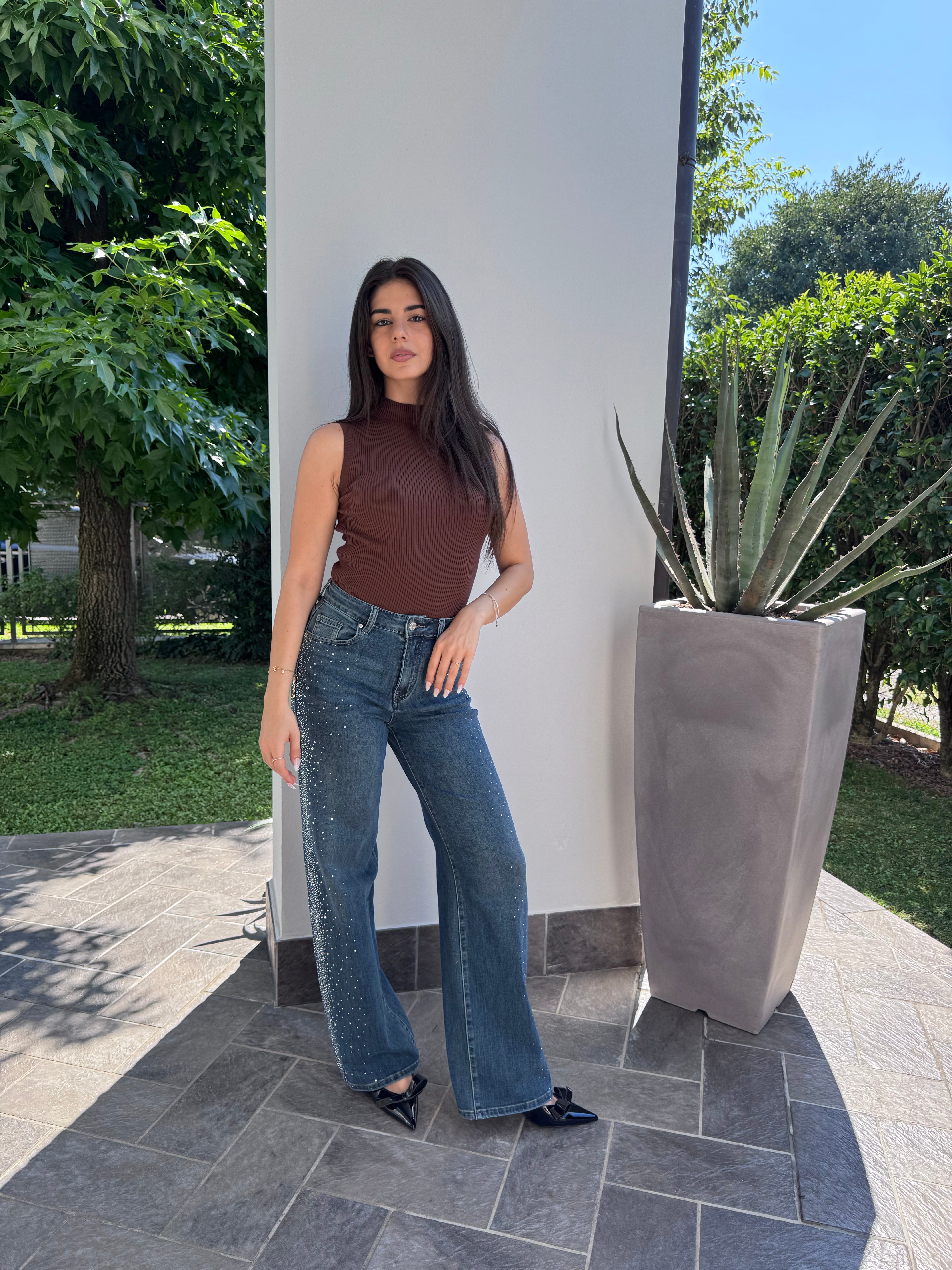 Jeans Swarovski denim