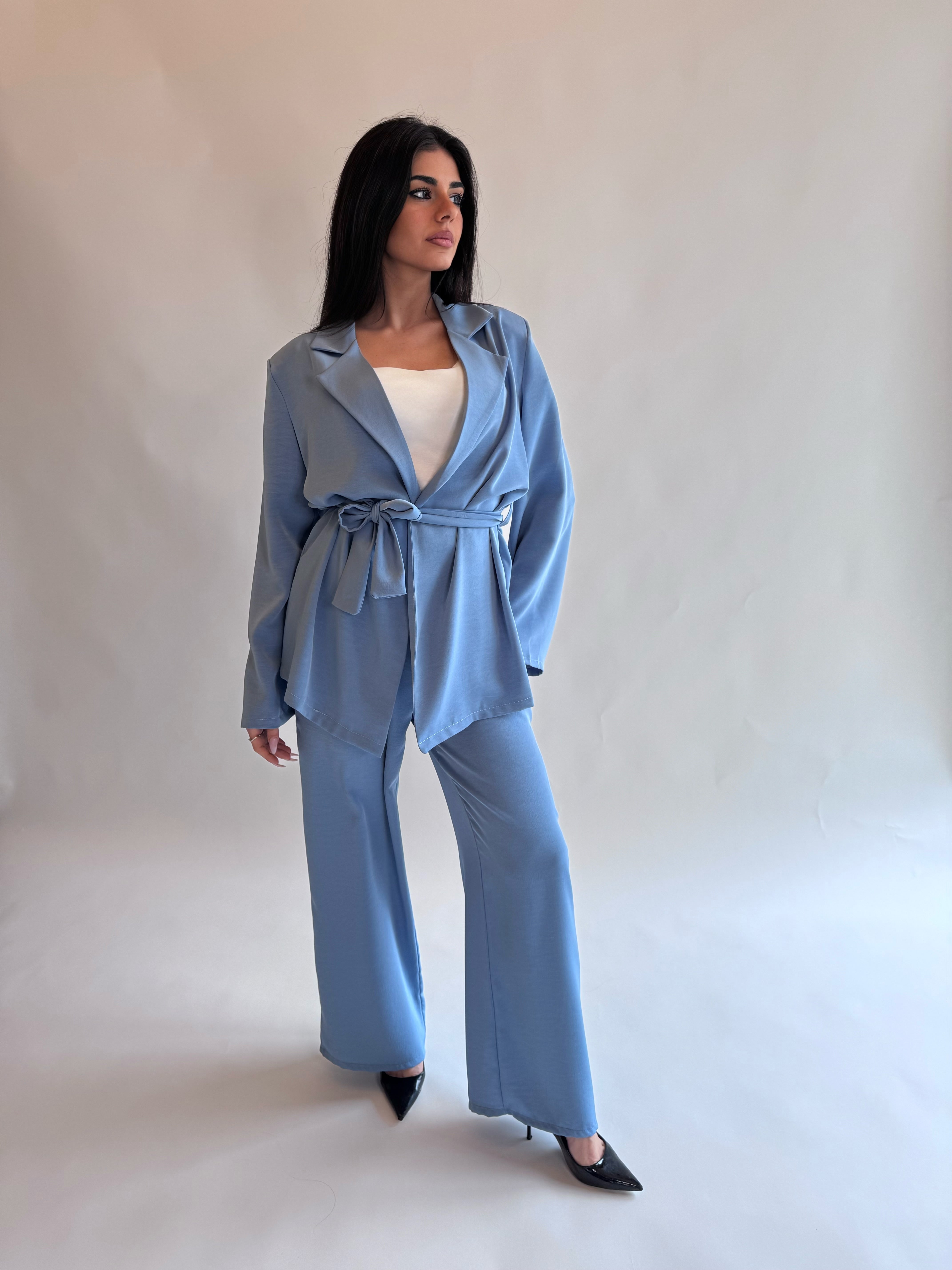 Coordinato spring (giacca+pantalone) azzurro