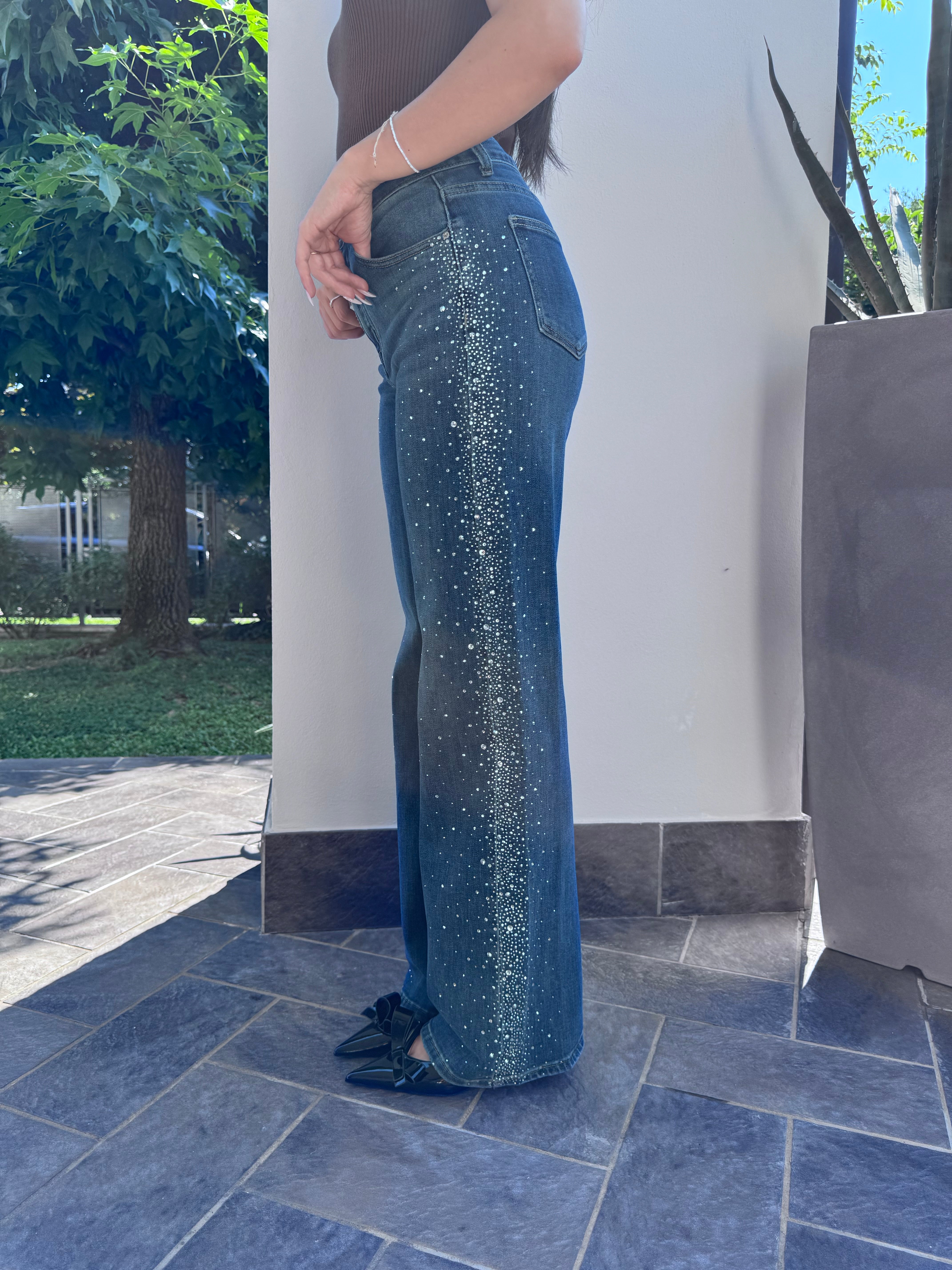 Jeans Swarovski denim
