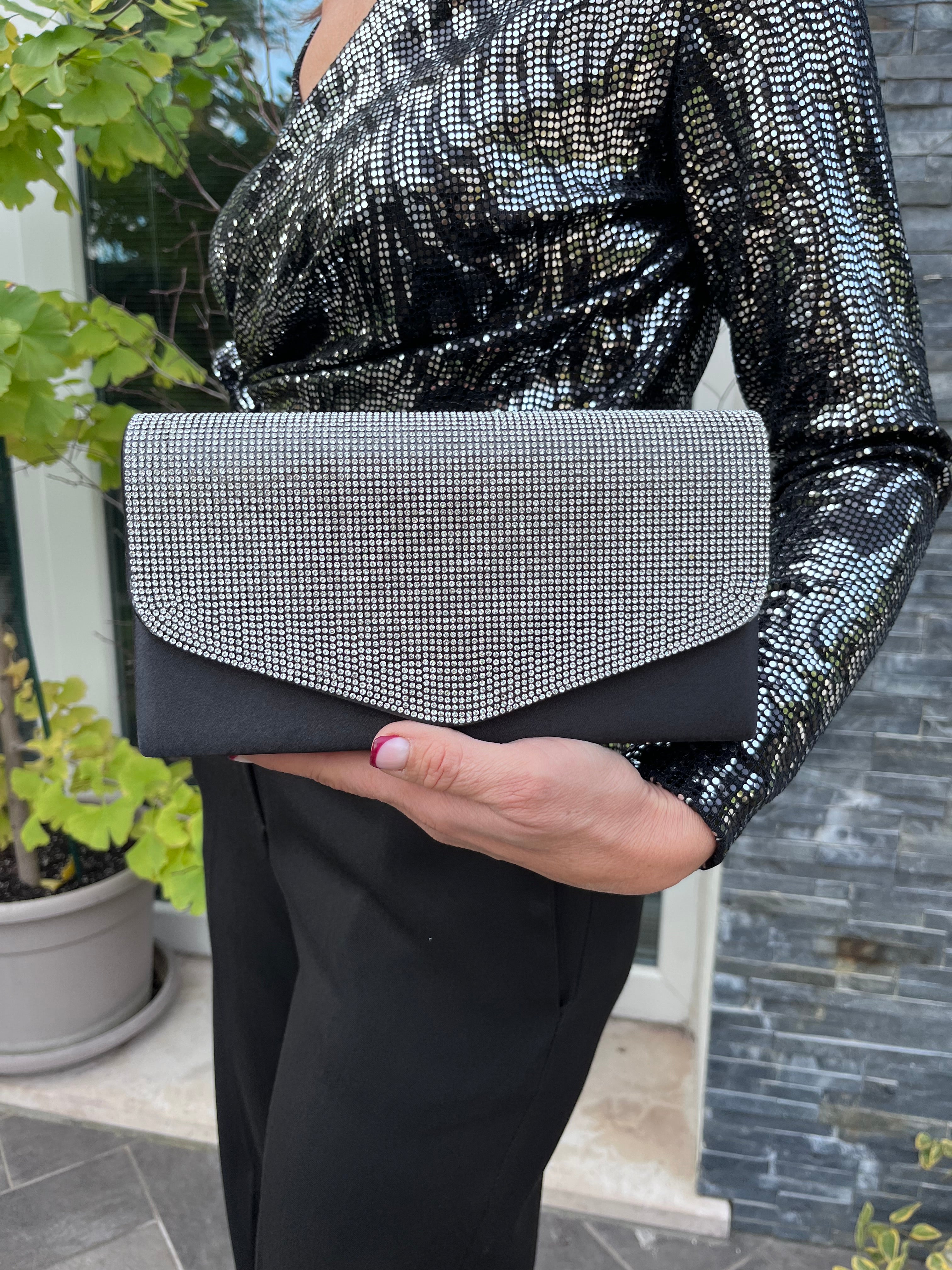 Pochette brillant nero