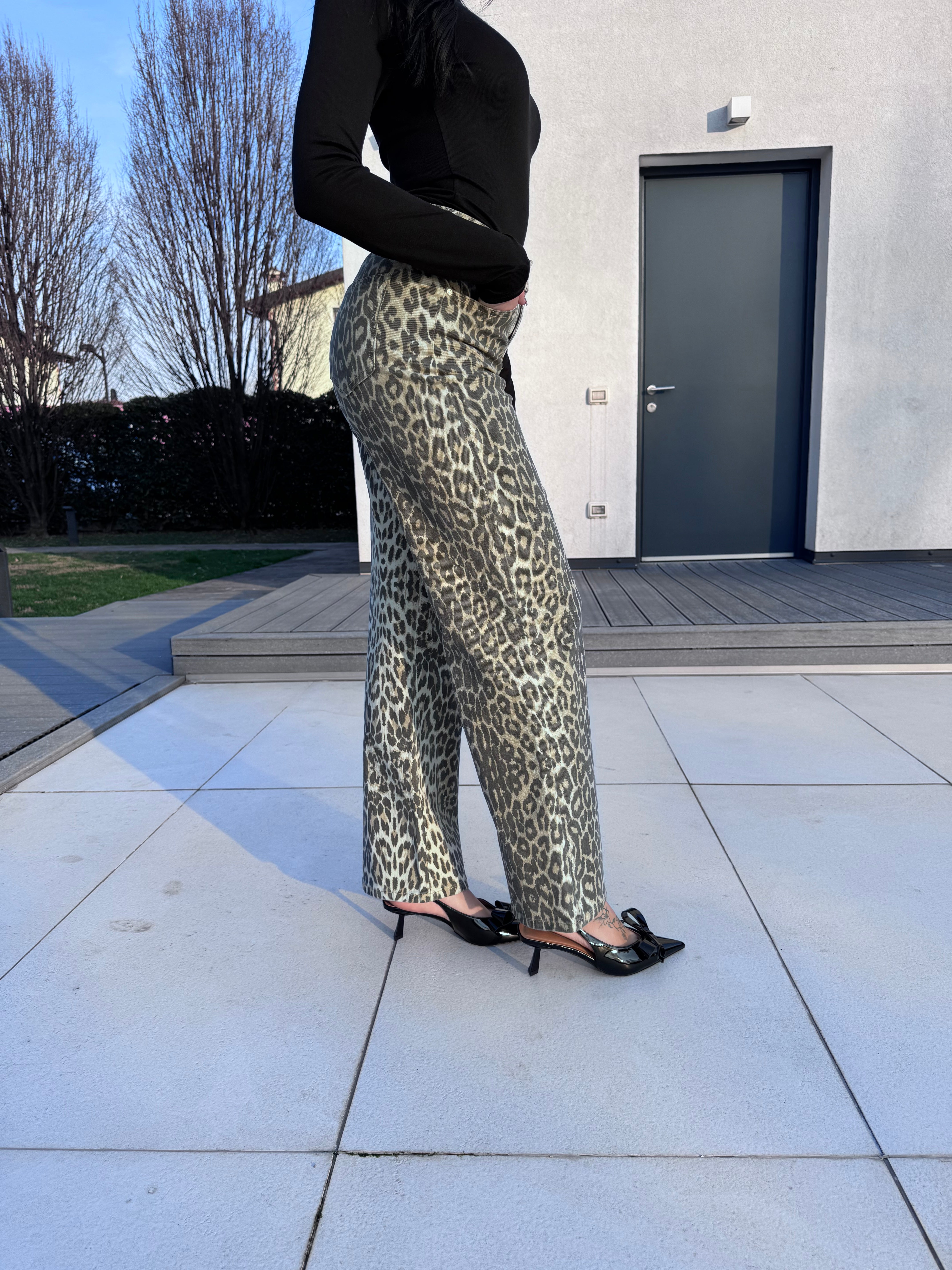 Jeans leopardato viral