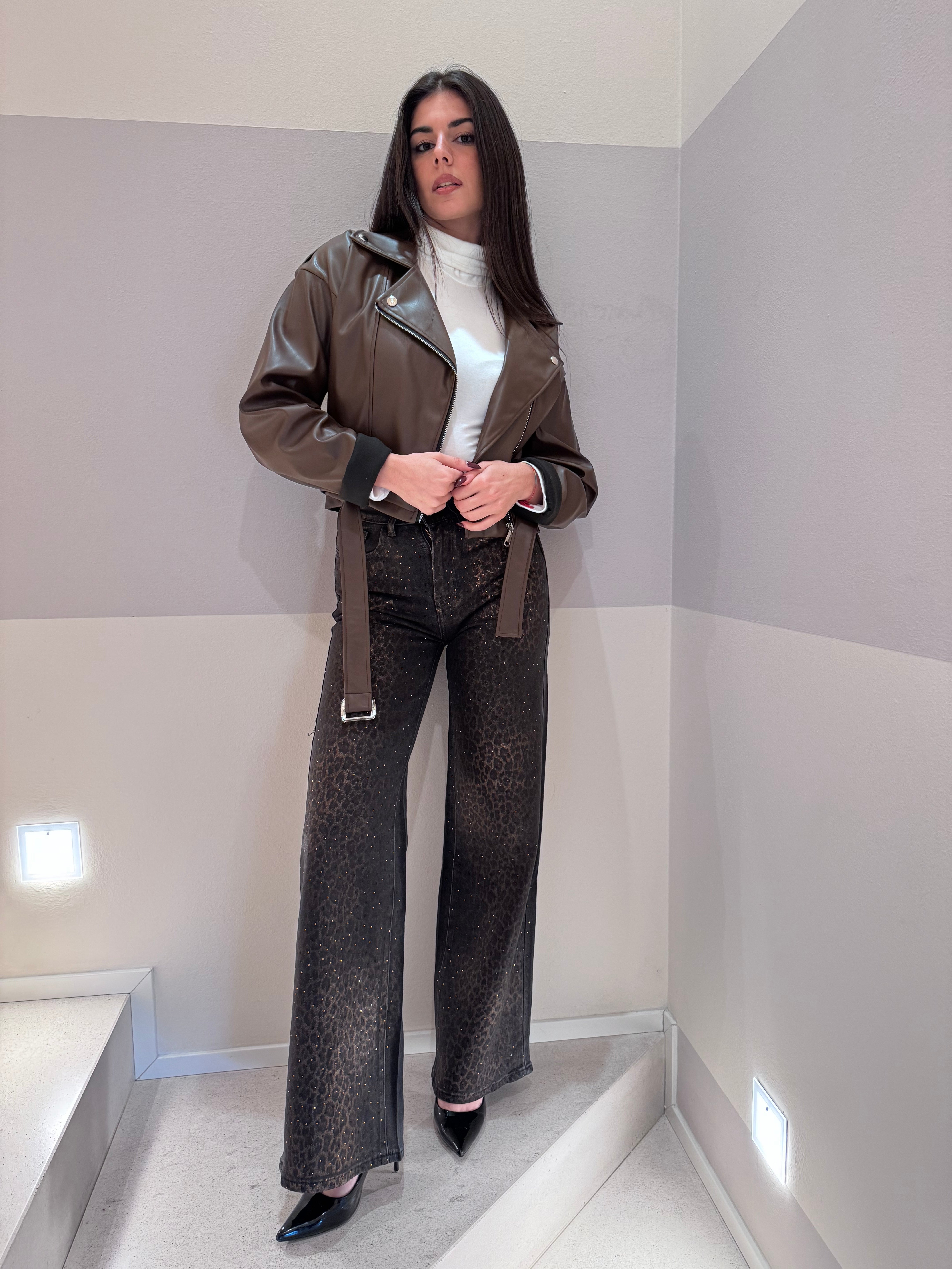 Jeans Leopard and Shine