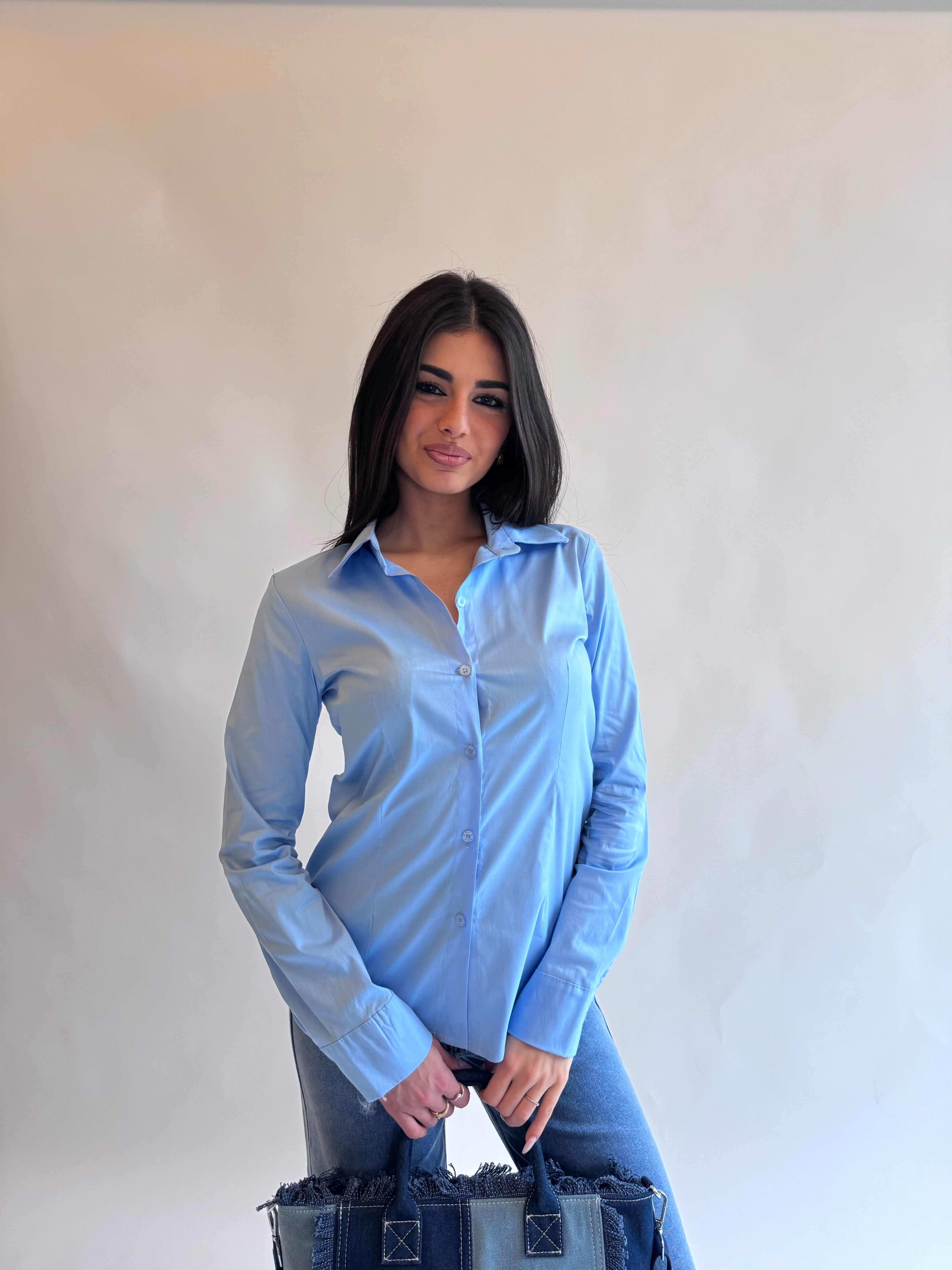 Camicia cotone azzurro