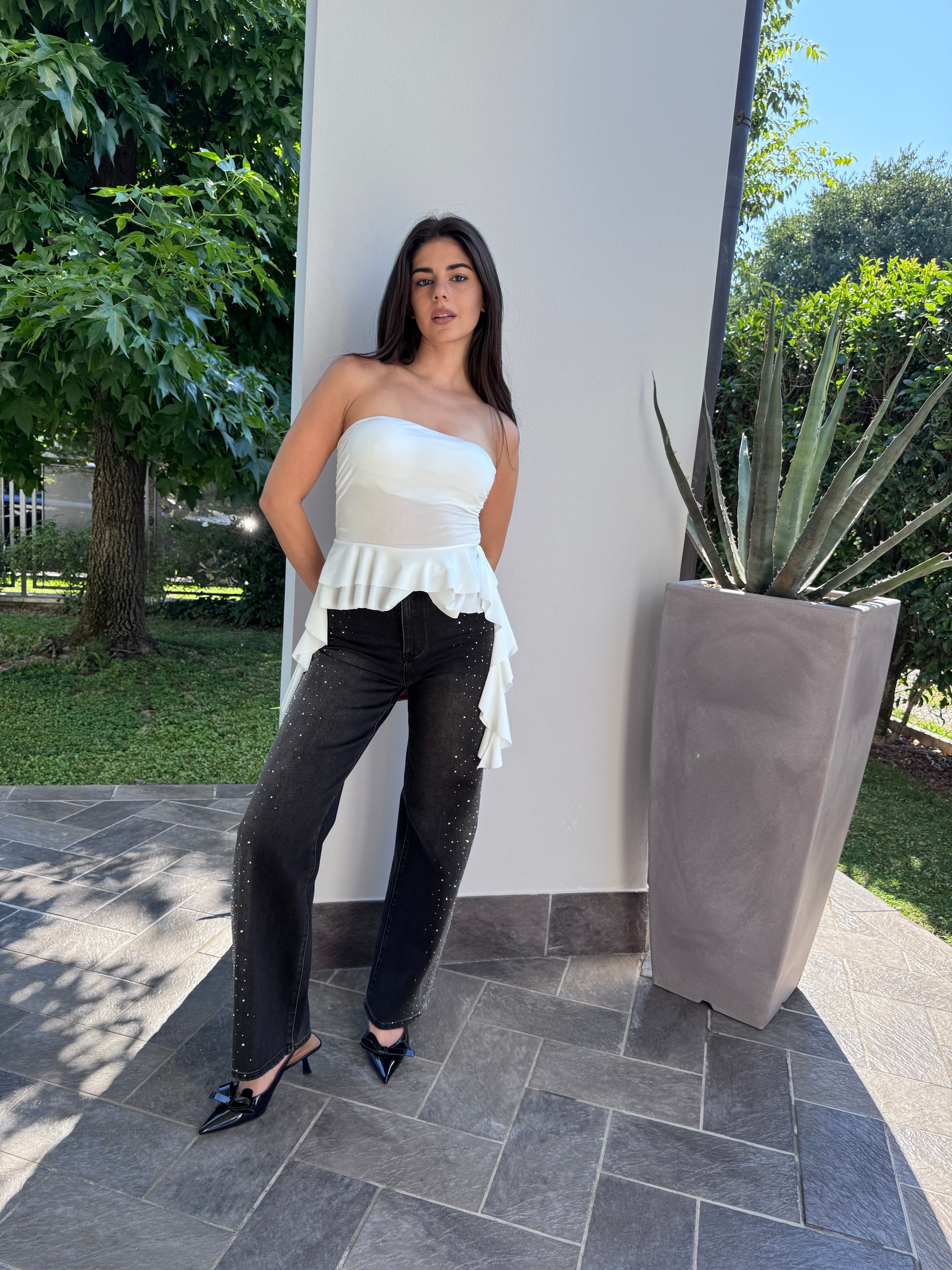 Jeans Swarovski nero