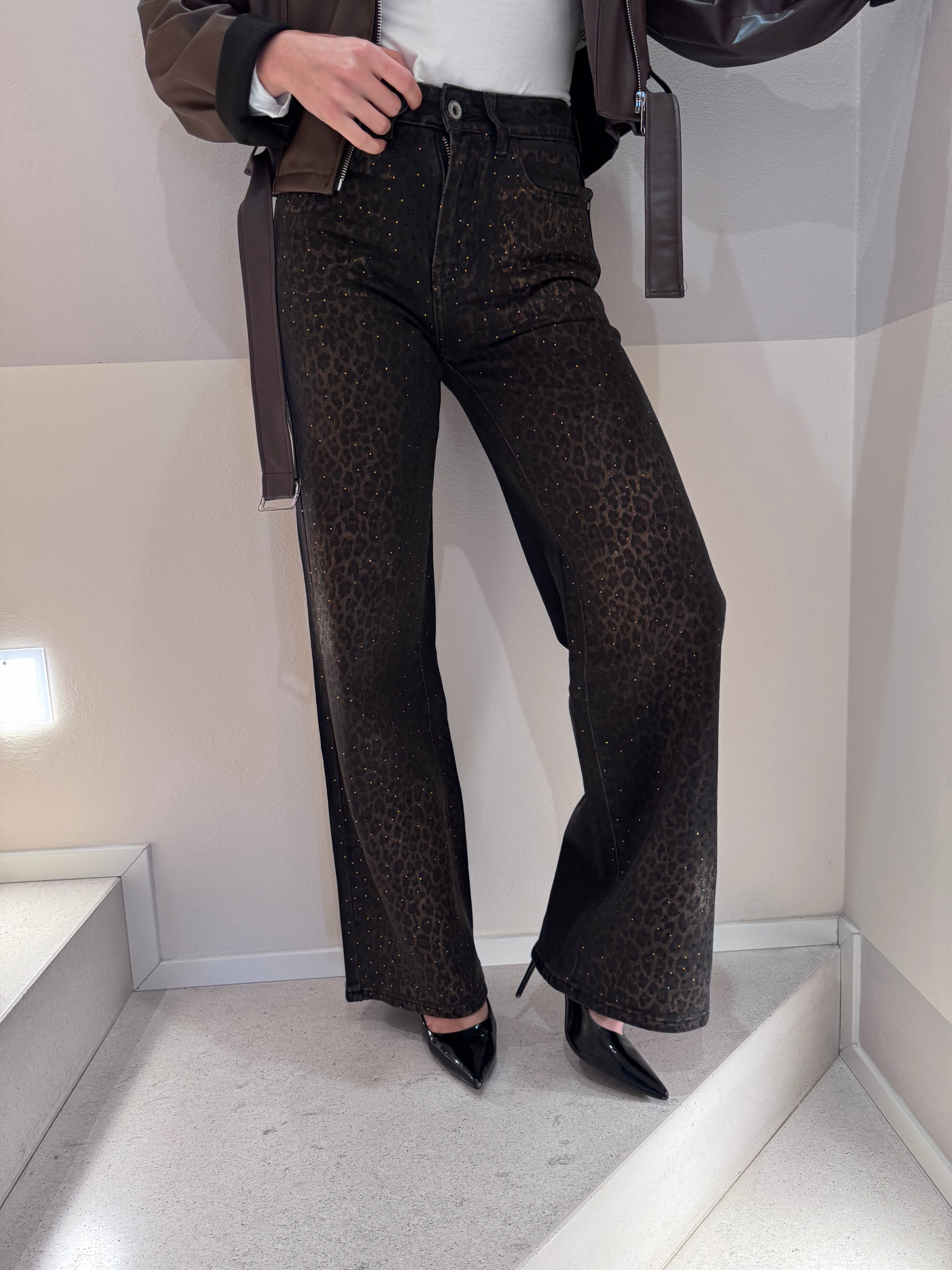 Jeans Leopard and Shine