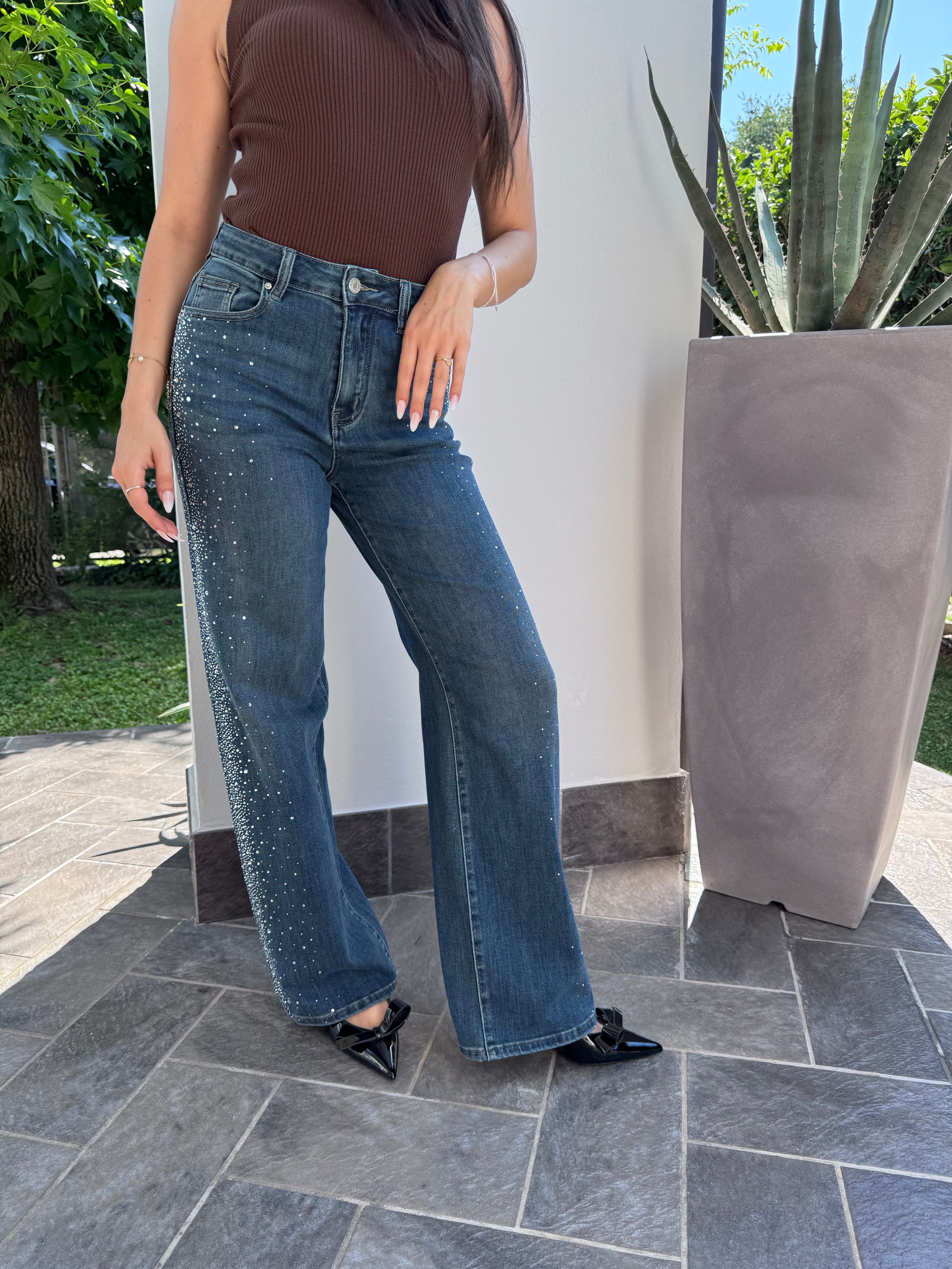 Jeans Swarovski denim