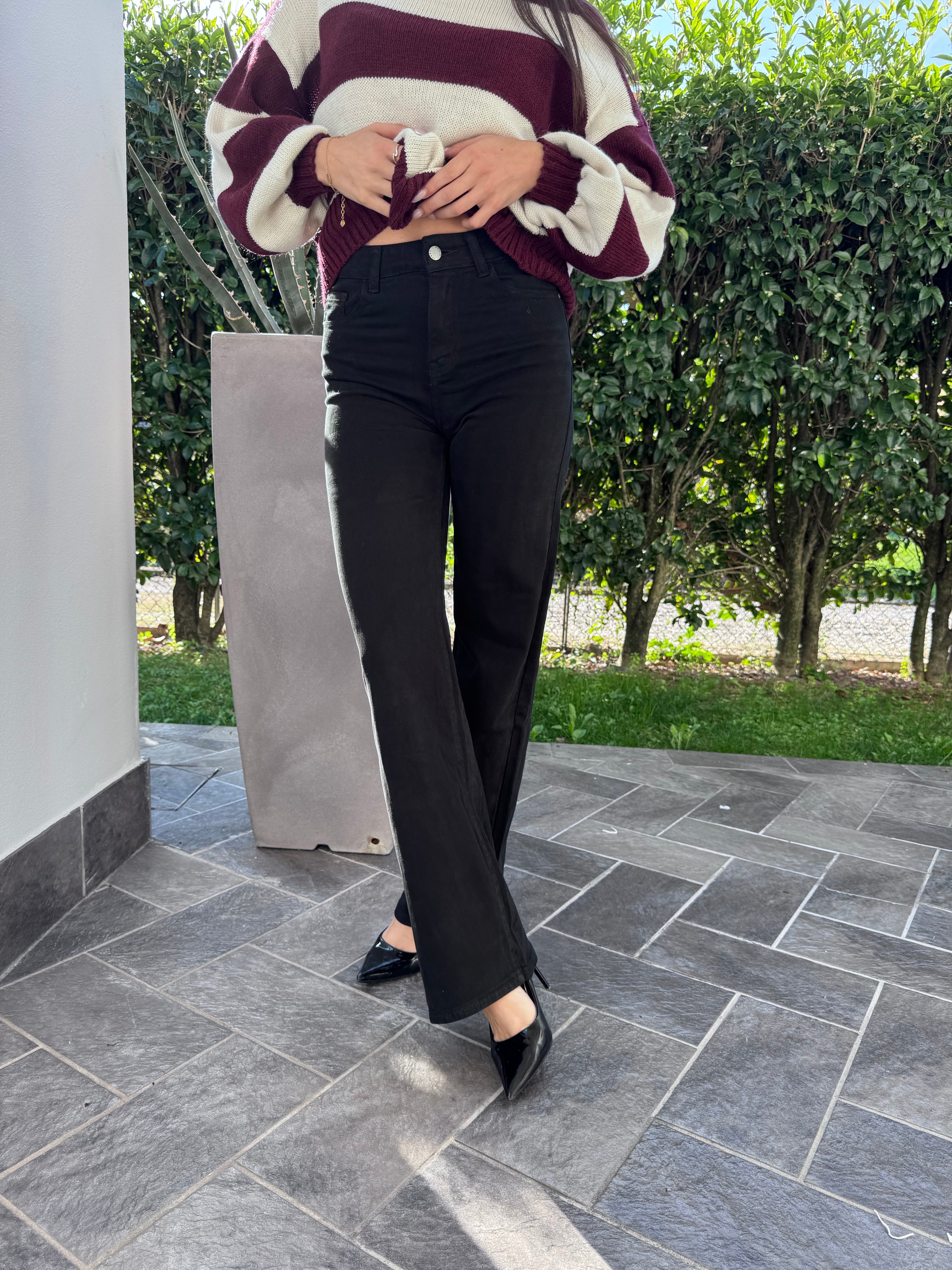 Jeans palazzo black