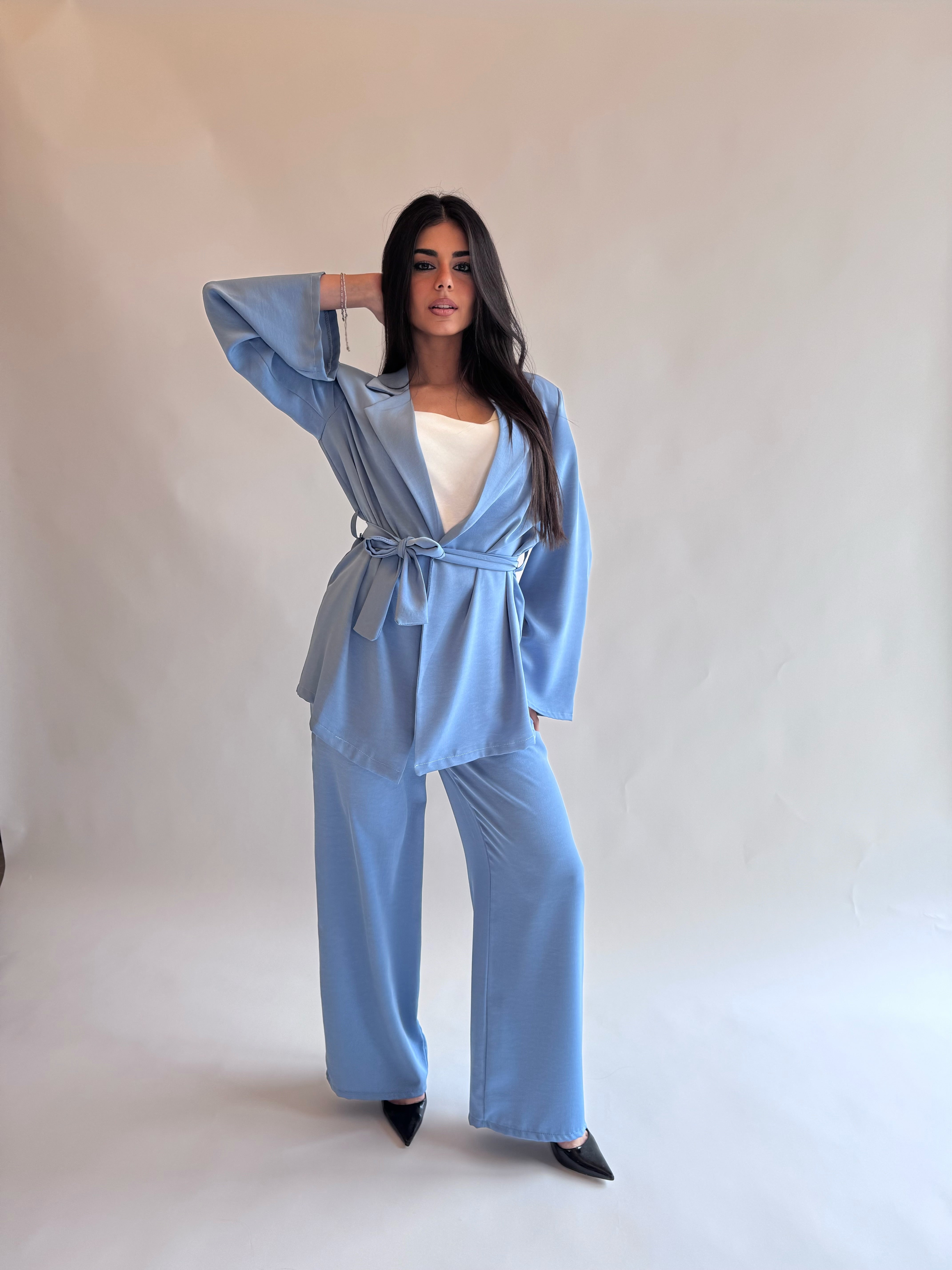 Coordinato spring (giacca+pantalone) azzurro