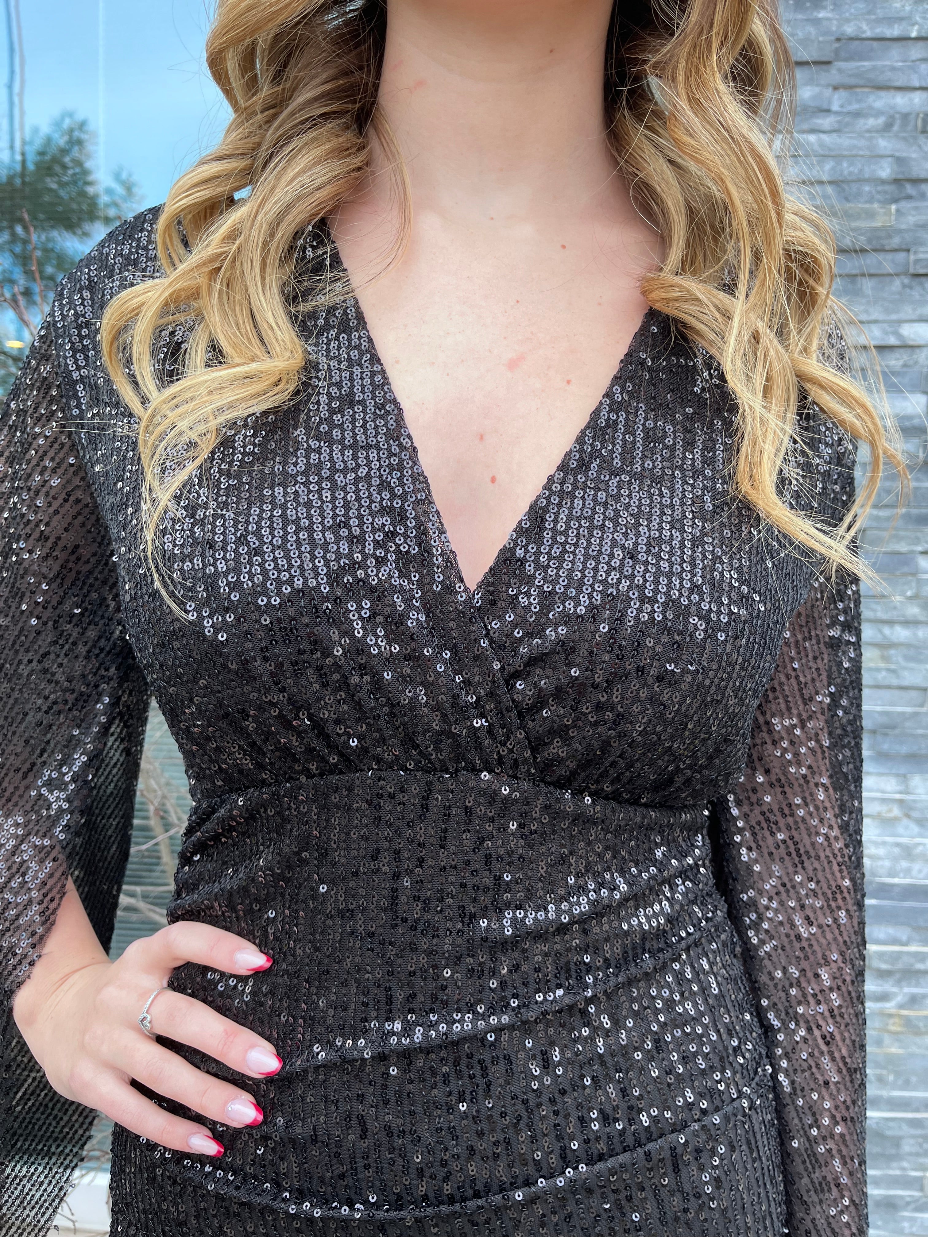 Tubino con maniche a pipistrello