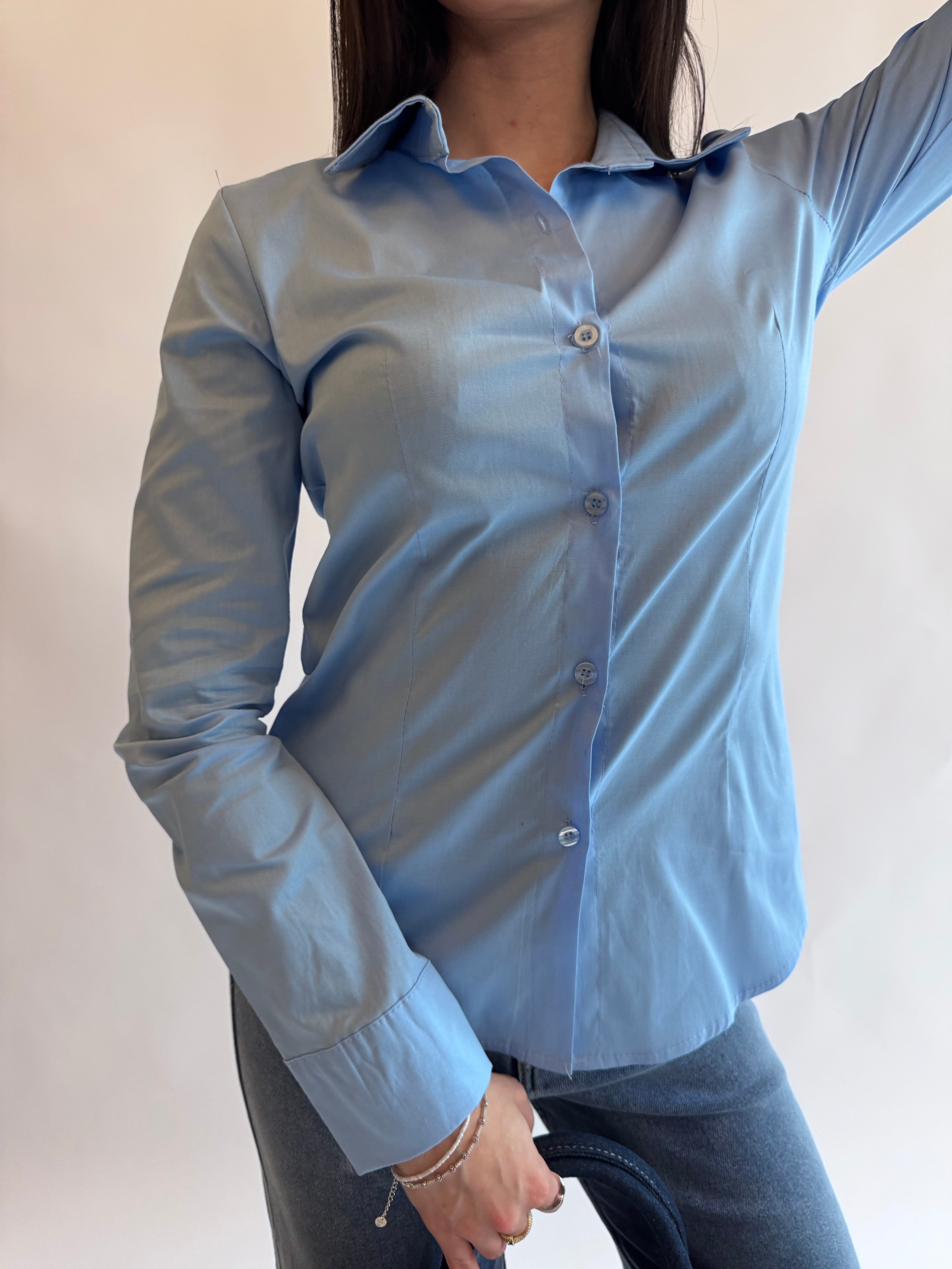 Camicia cotone azzurro