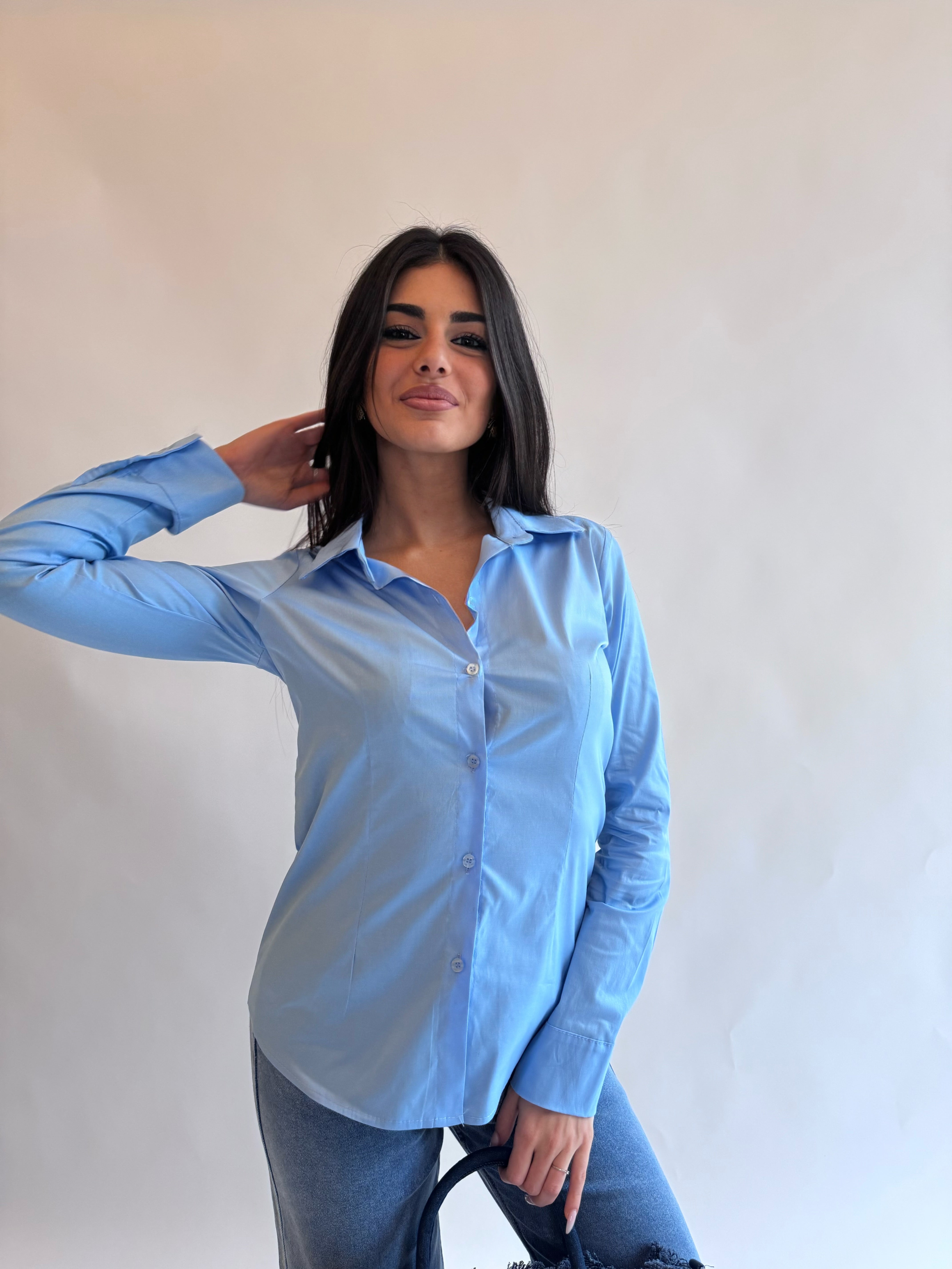 Camicia cotone azzurro