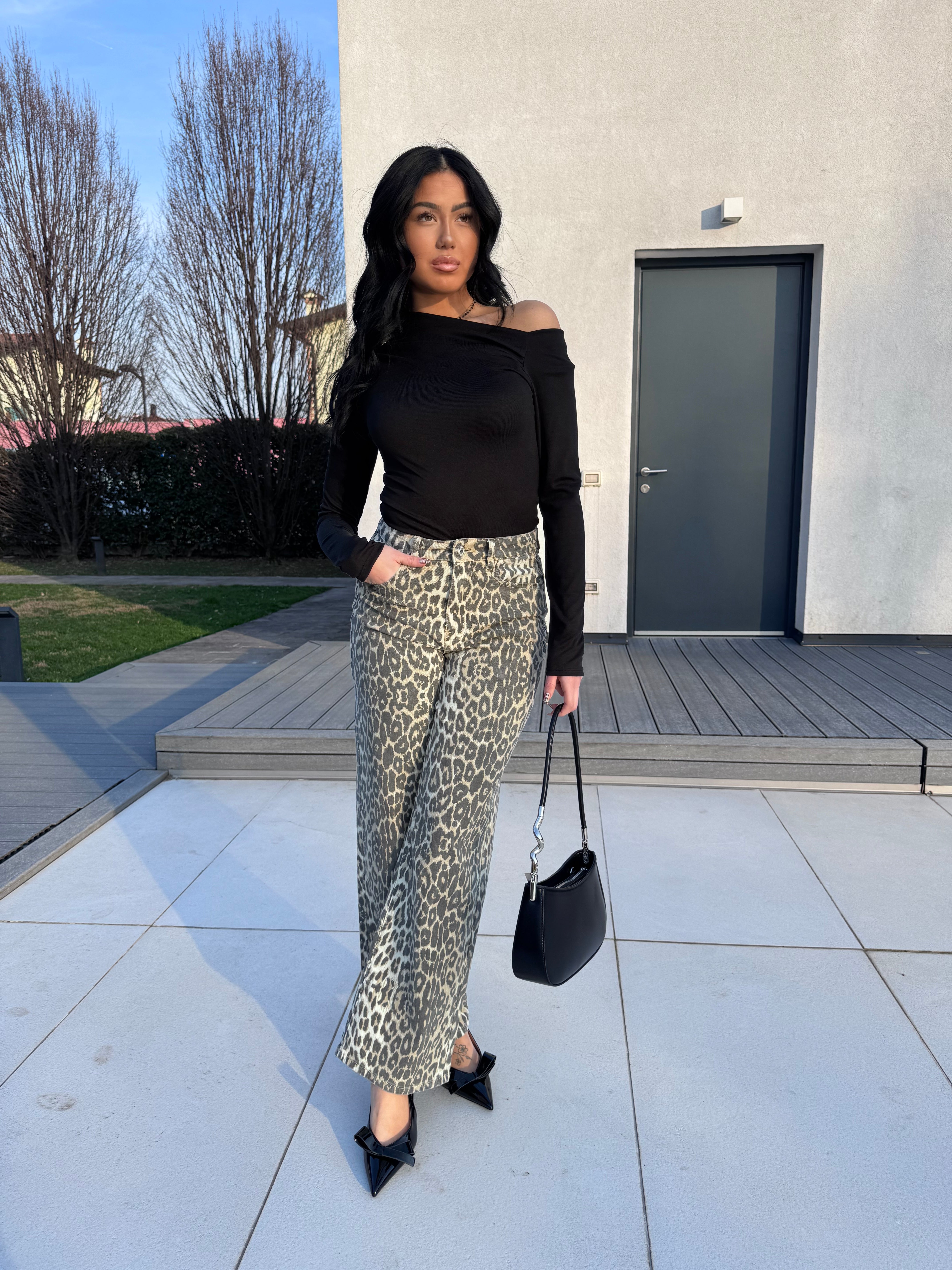 Jeans leopardato viral