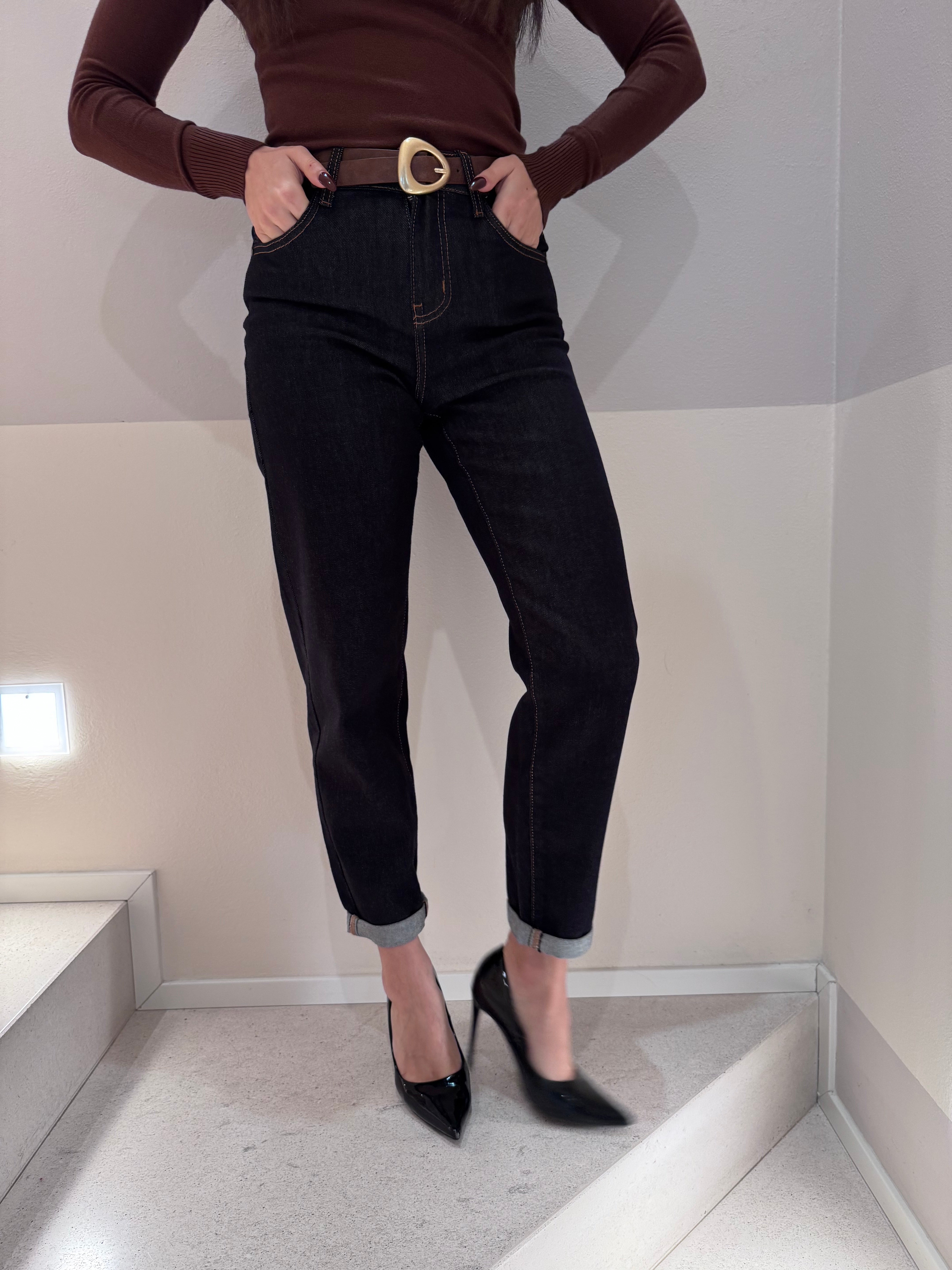 Jeans momfit denim scuro