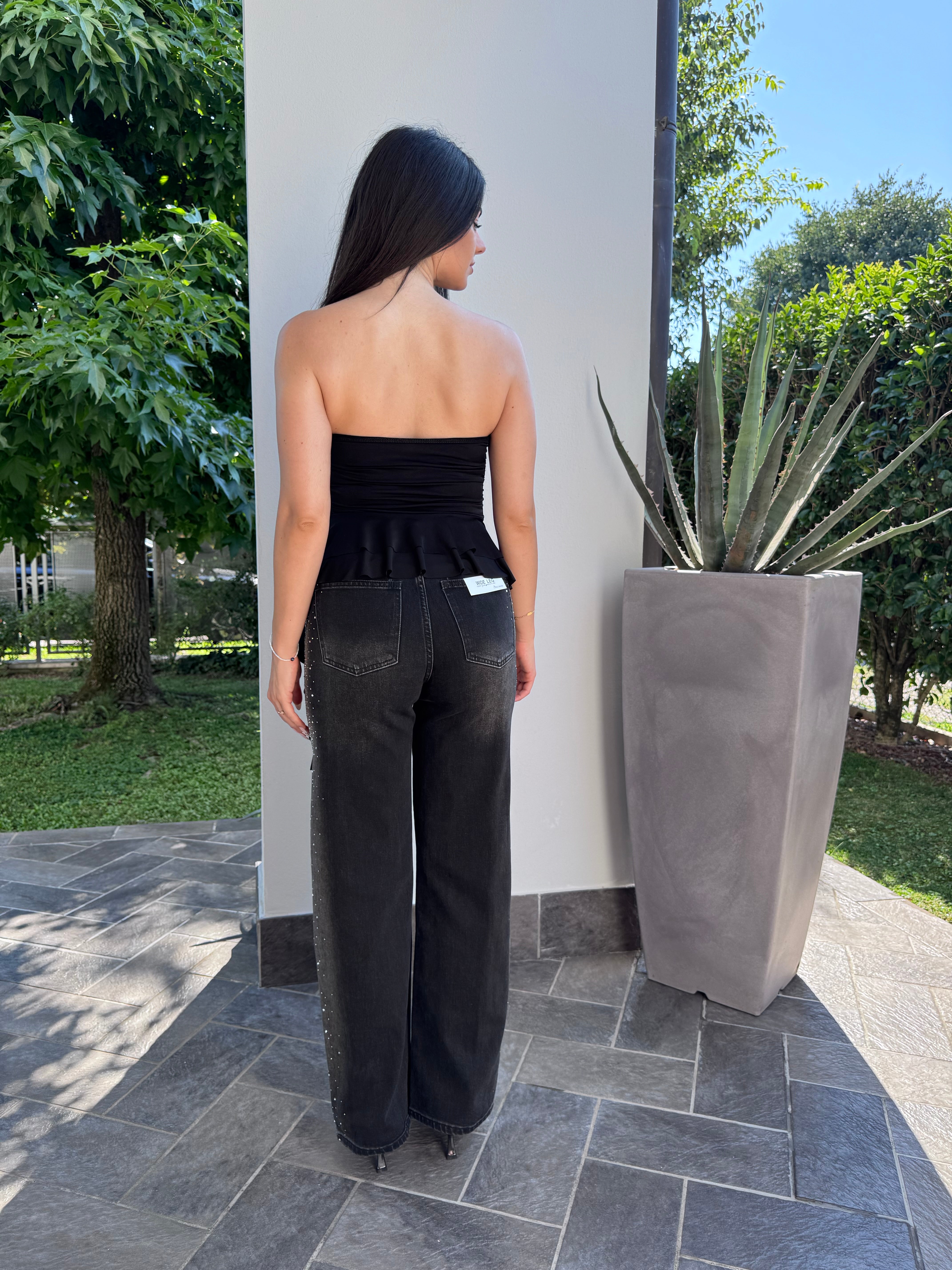 Jeans Swarovski nero