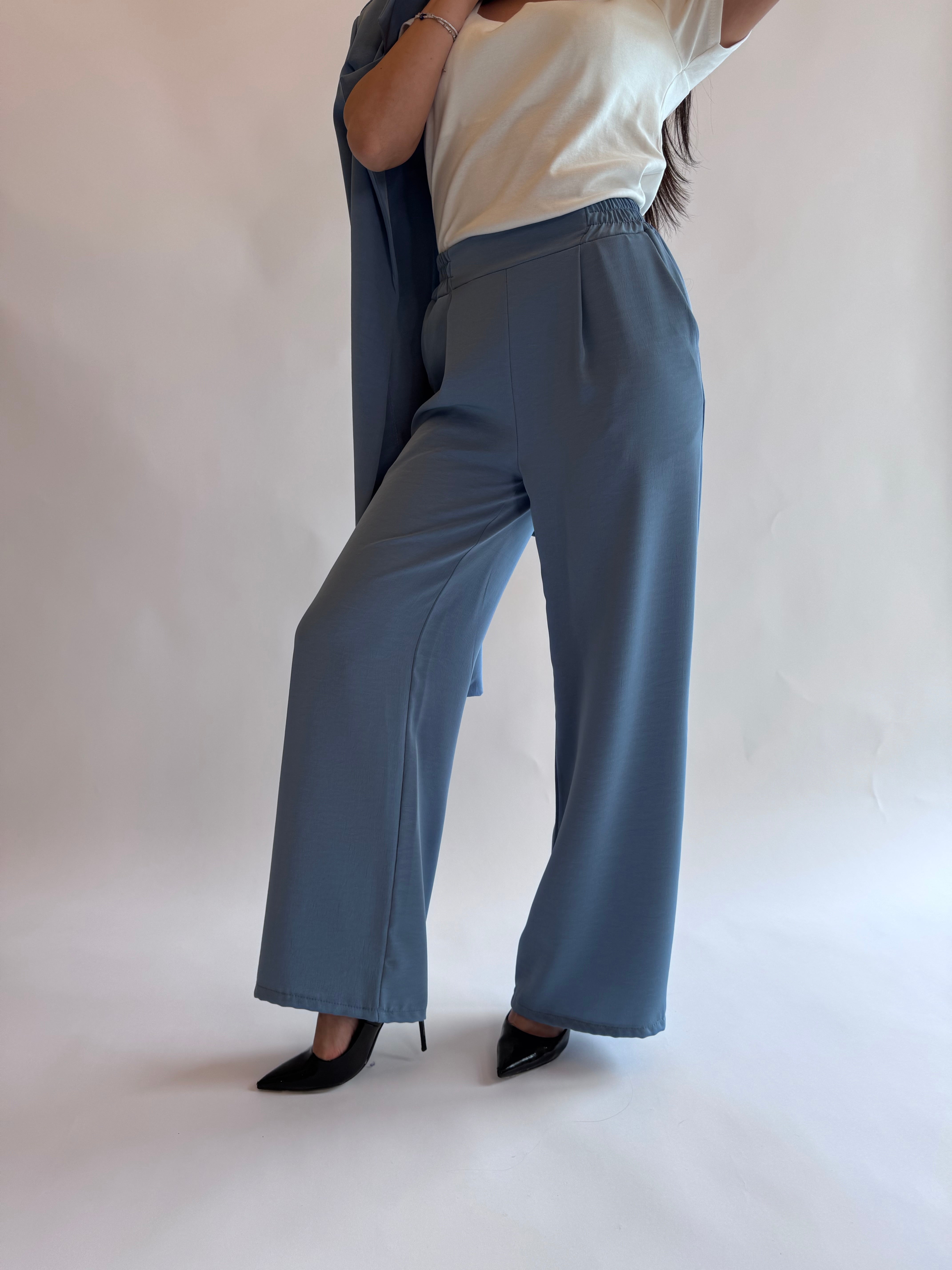Coordinato spring (giacca+pantalone) azzurro