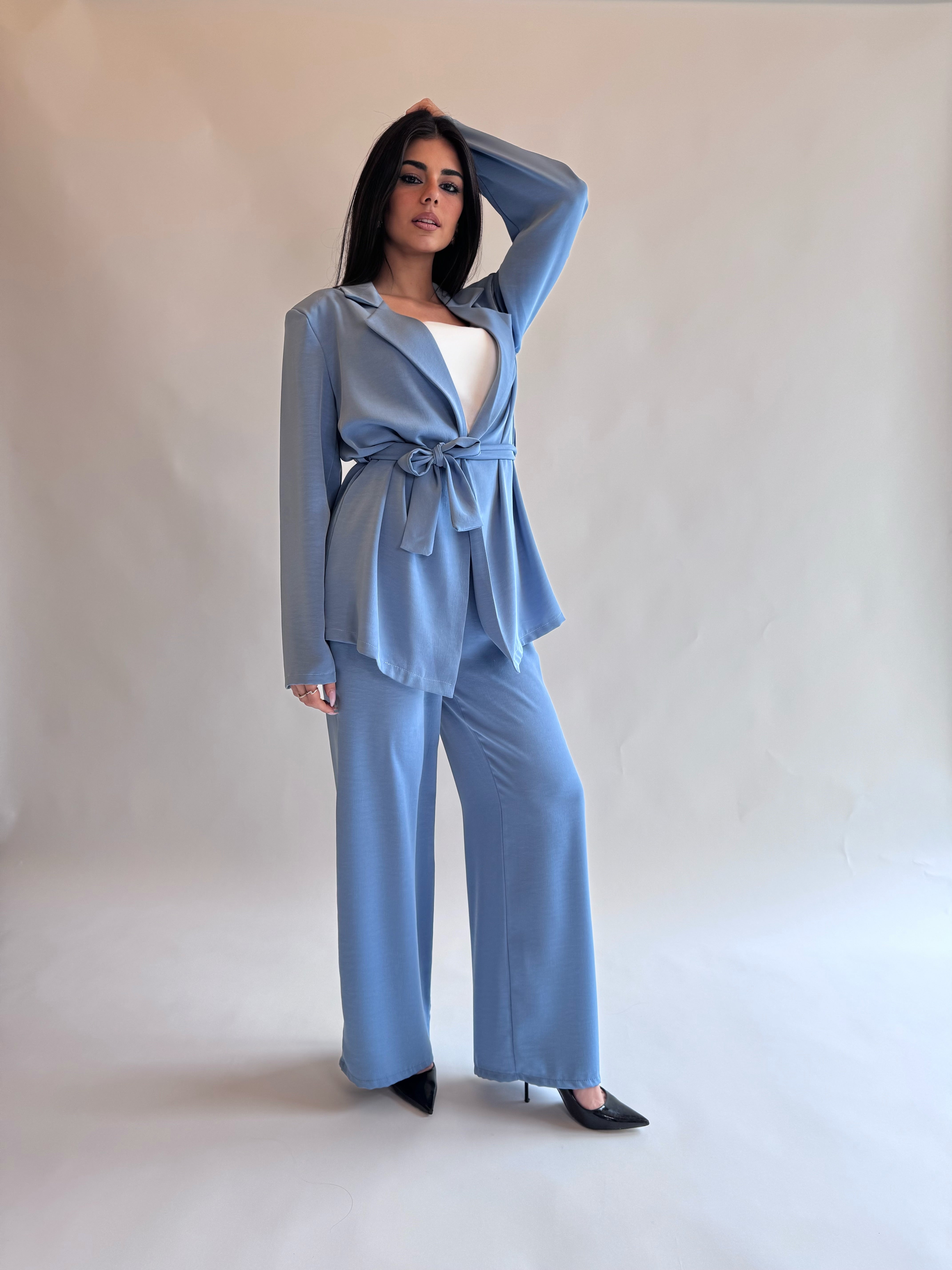 Coordinato spring (giacca+pantalone) azzurro