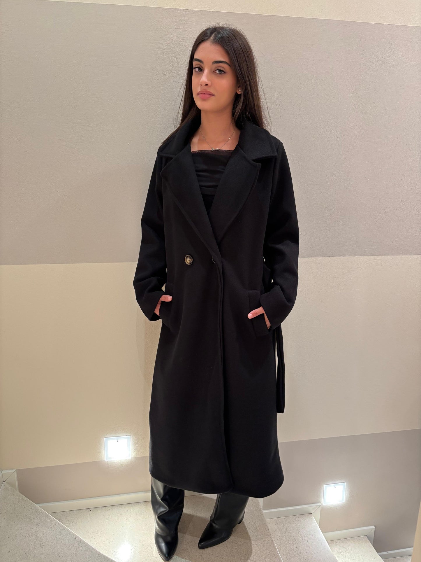 Cappotto lungo nero