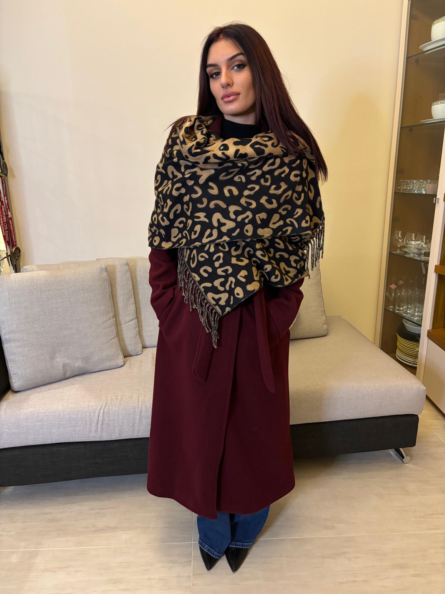 Cappotto lungo Borgogna