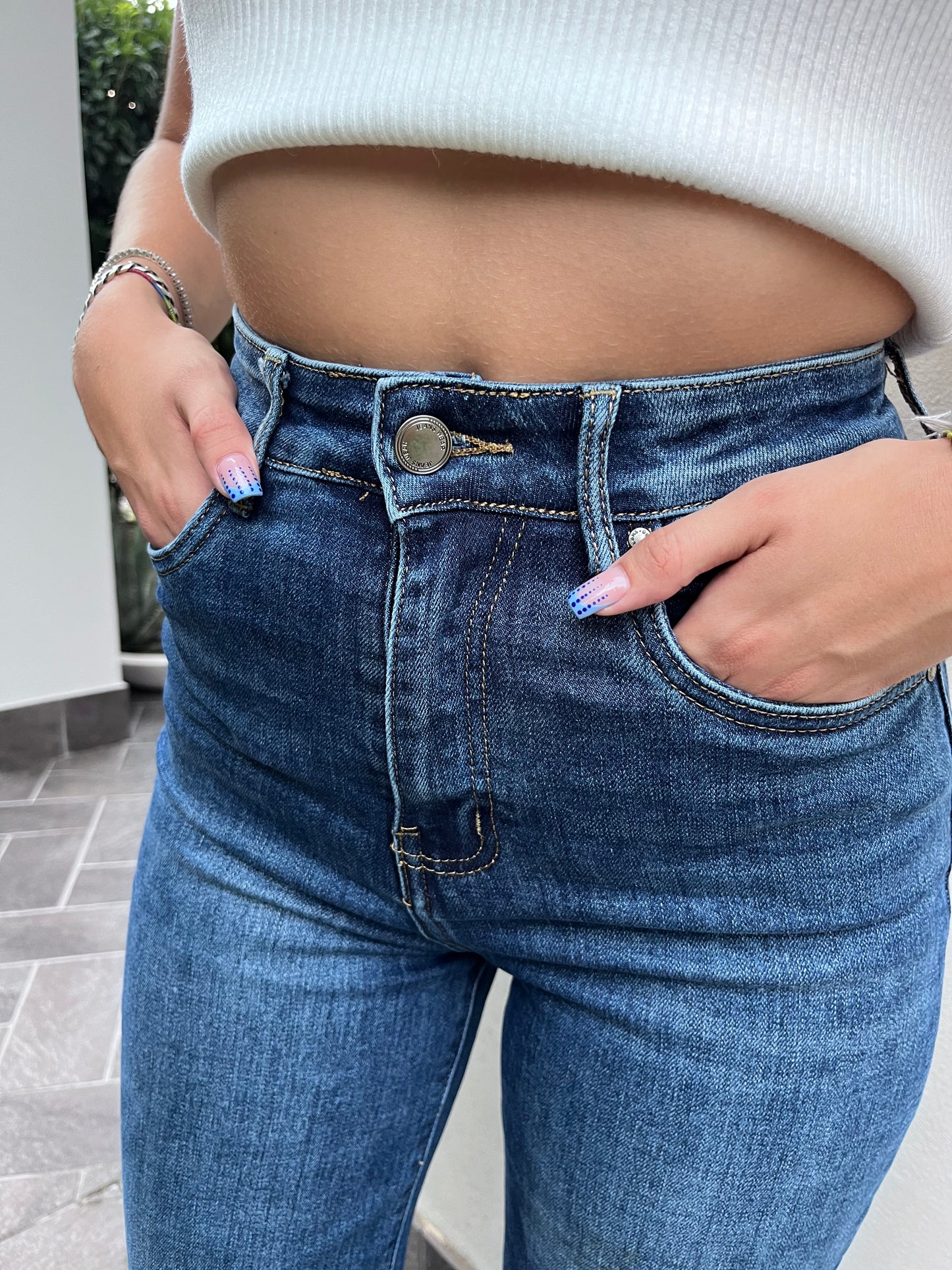 Jeans palazzo denim chiaro