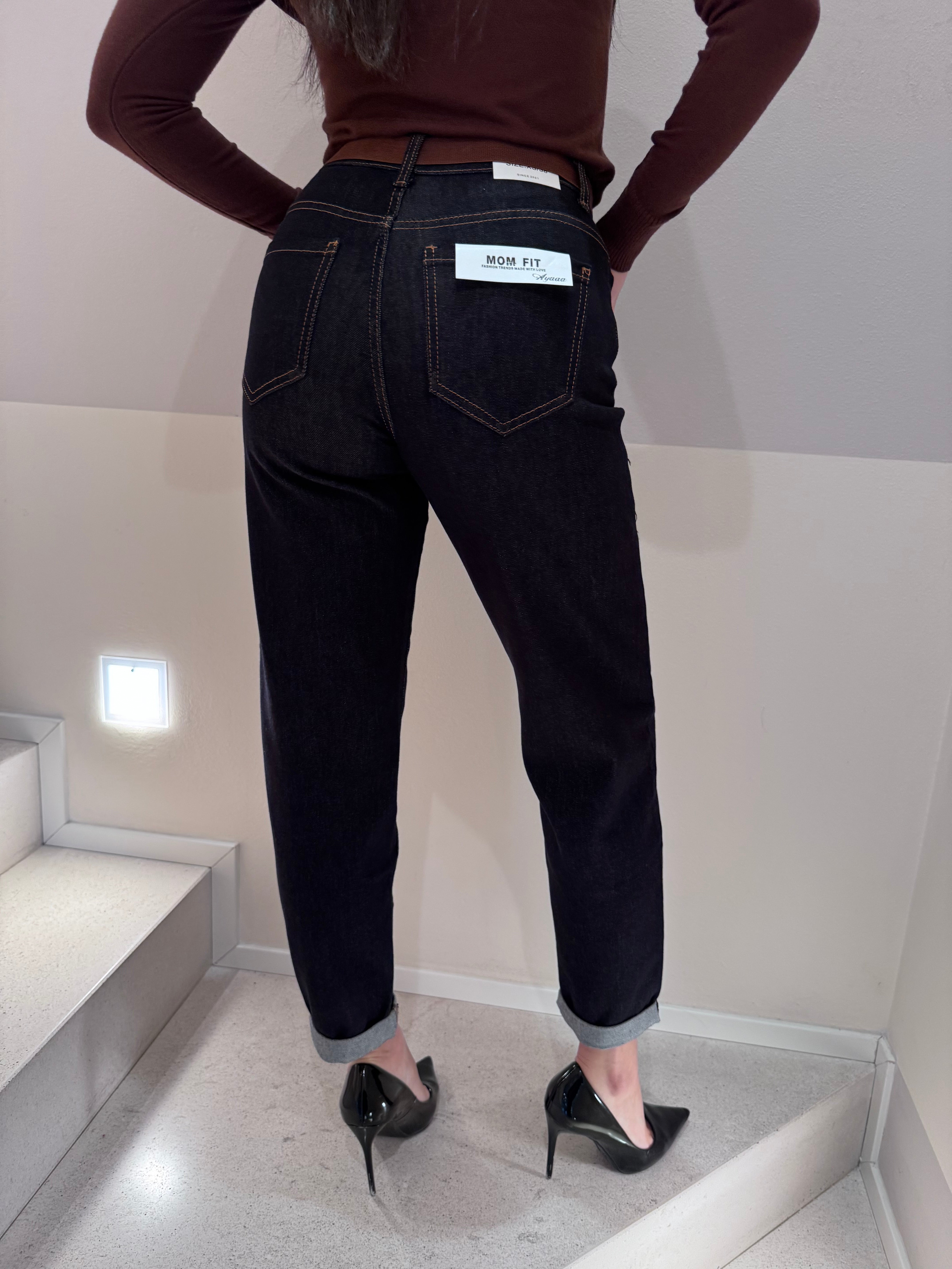 Jeans momfit denim scuro
