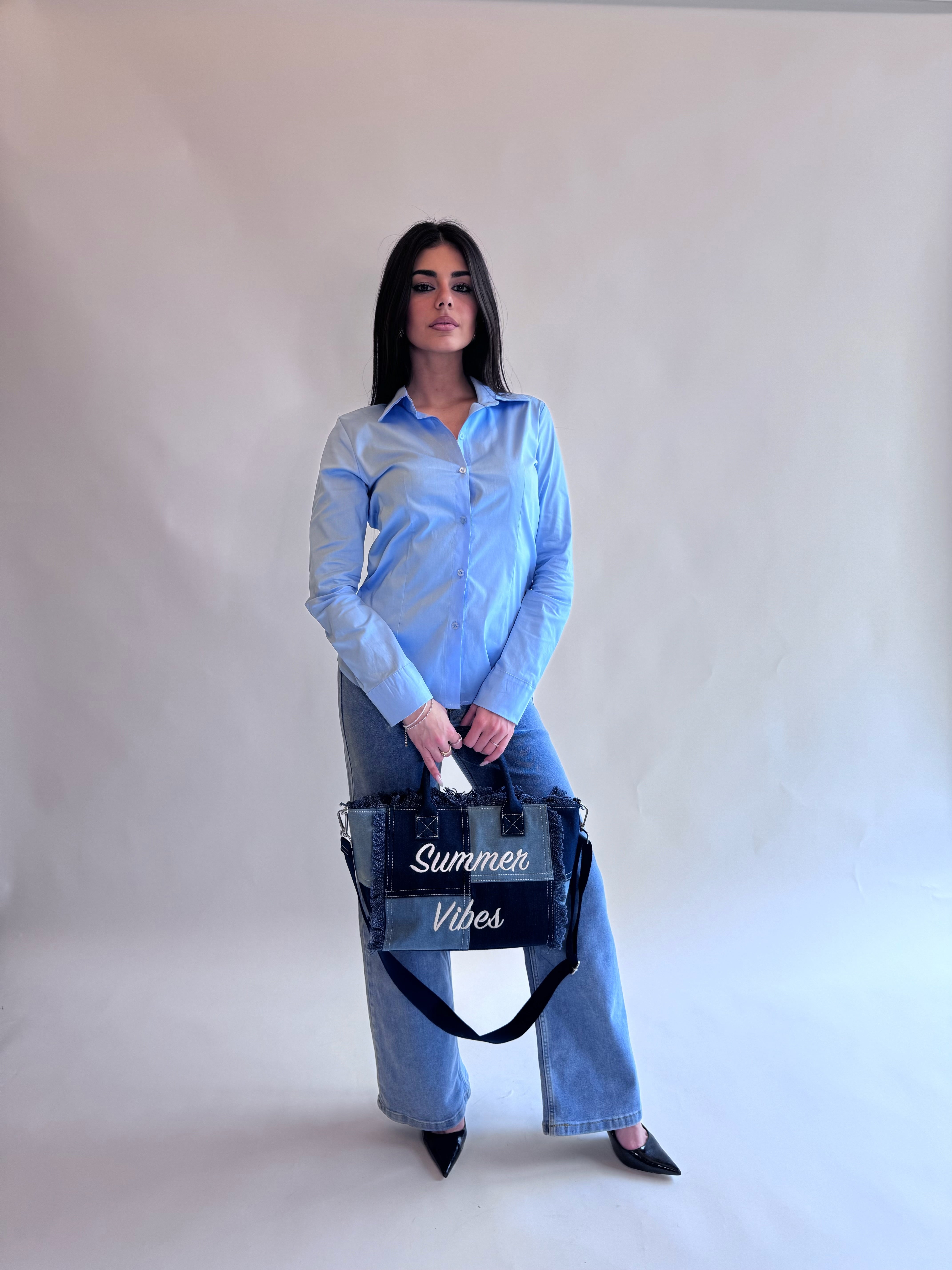 Camicia cotone azzurro