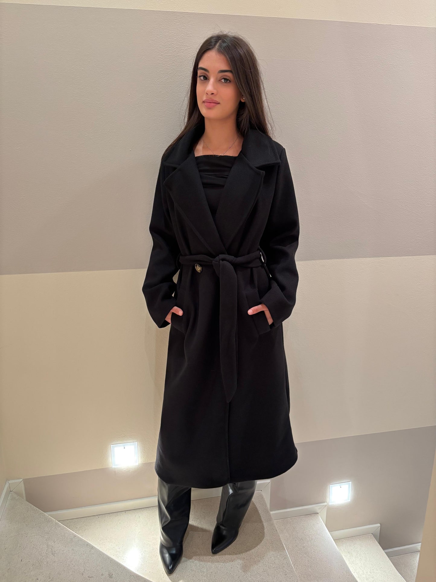 Cappotto lungo nero