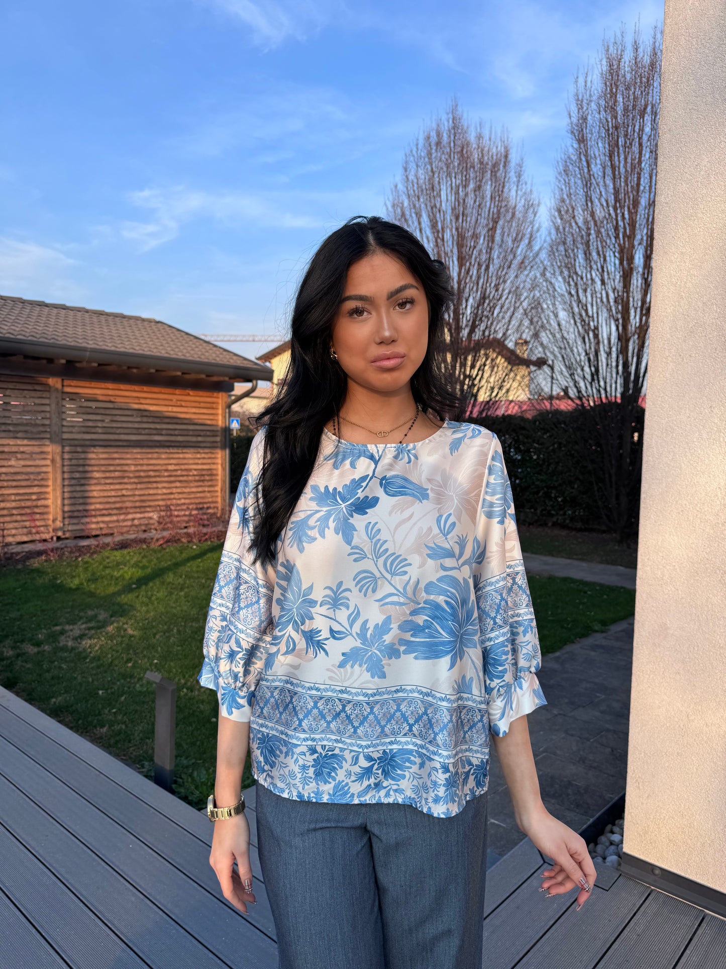 Blusa azzurra