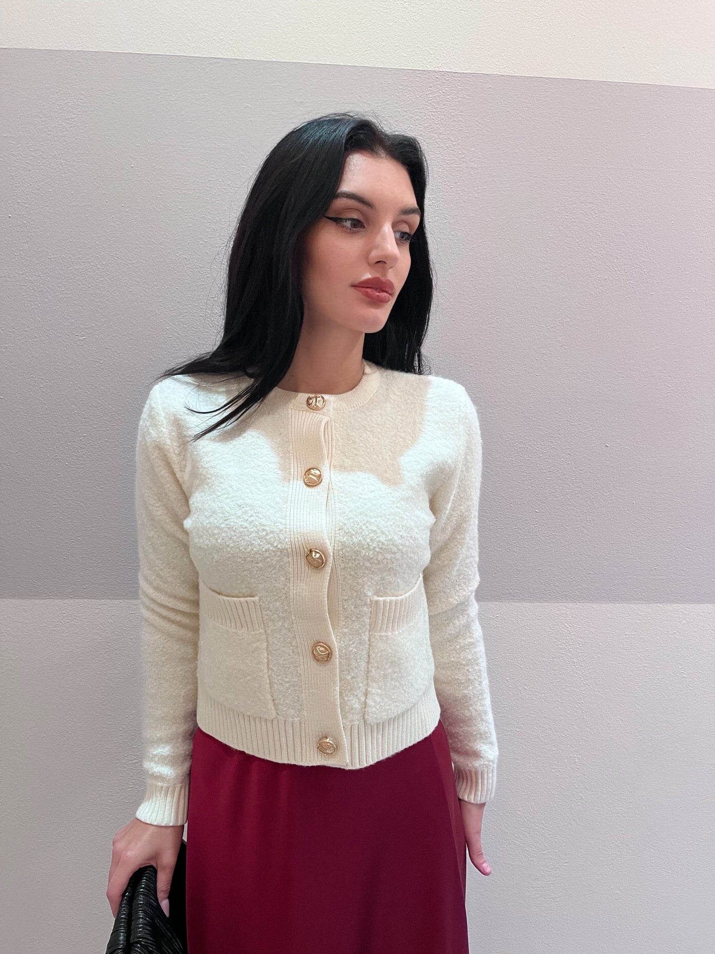 Cardigan chanel panna