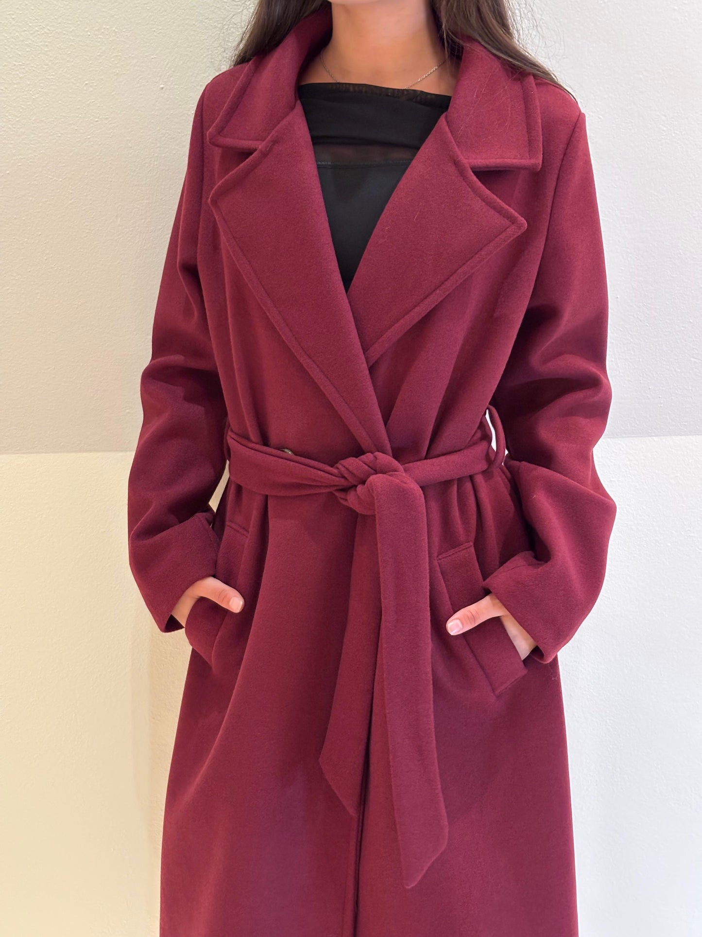 Cappotto lungo Borgogna