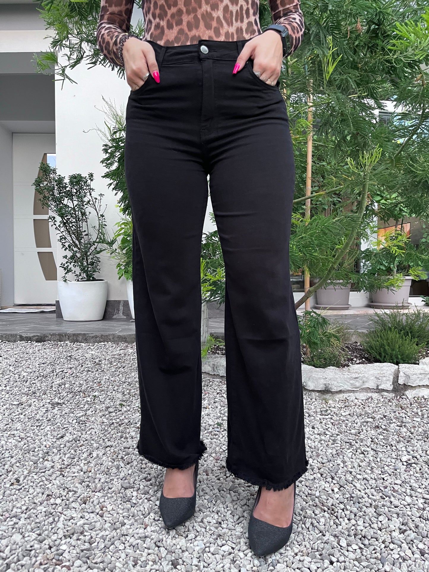 Jeans palazzo black