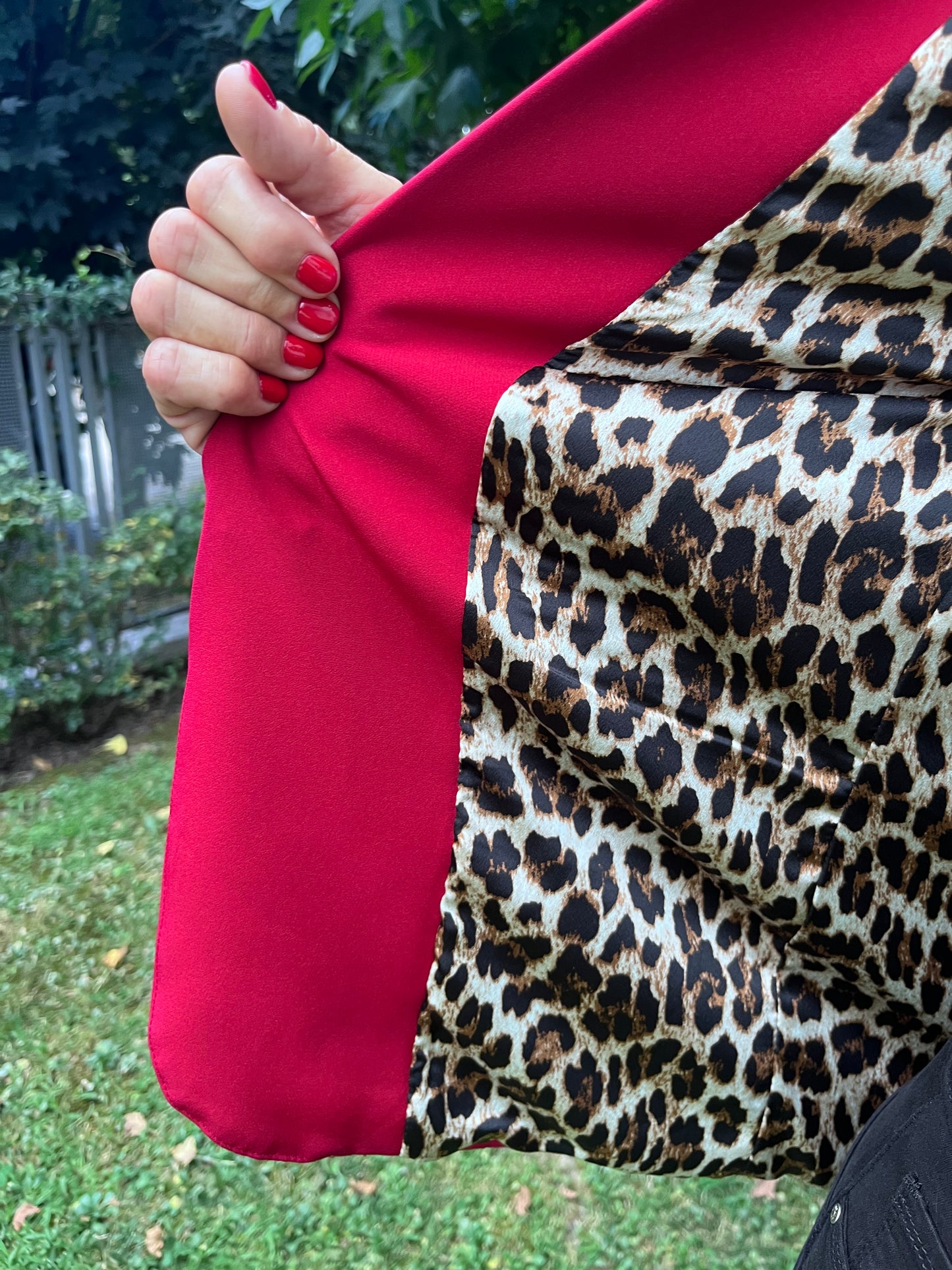 Blazer leopard rosso