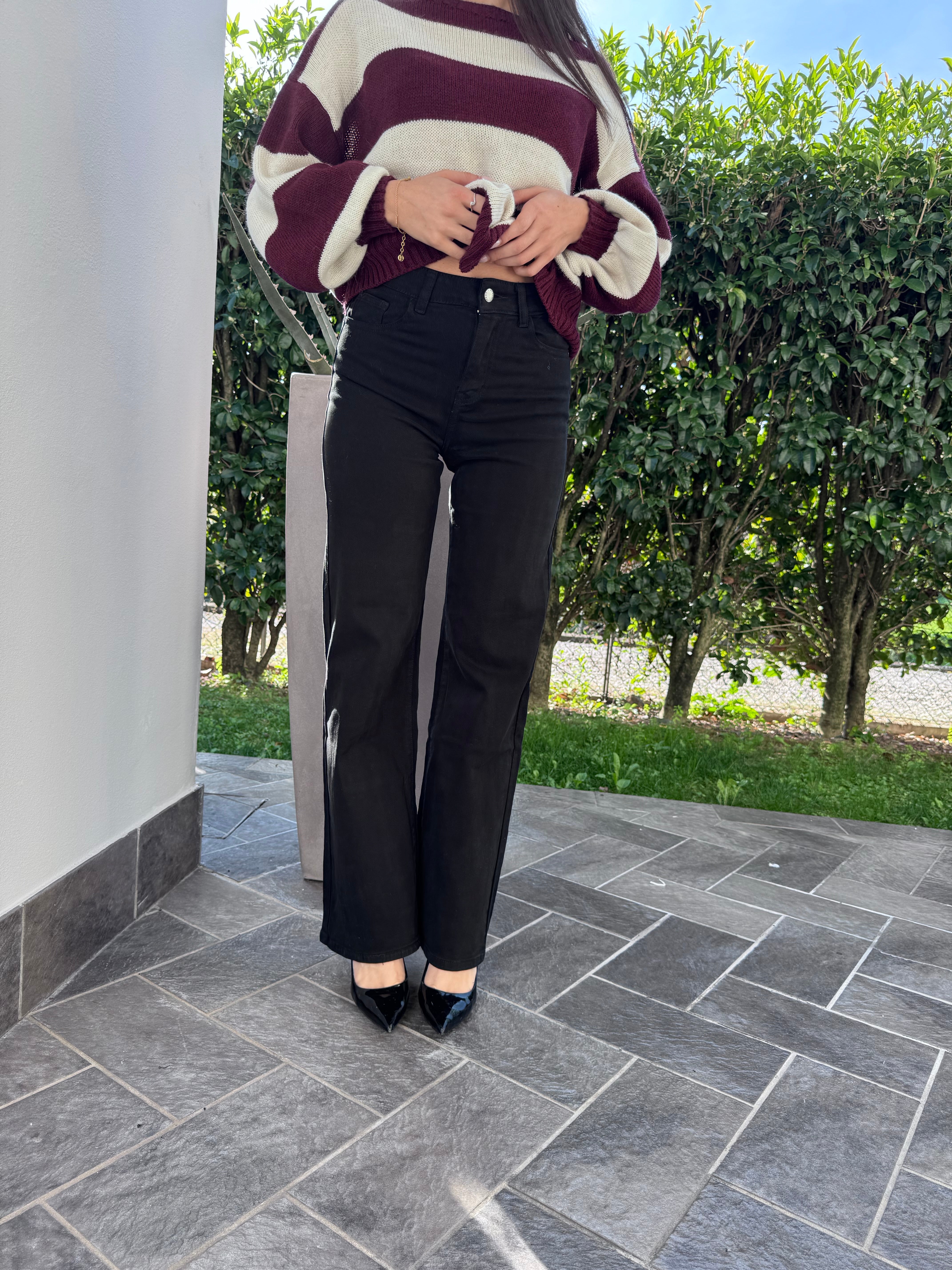 Jeans palazzo black