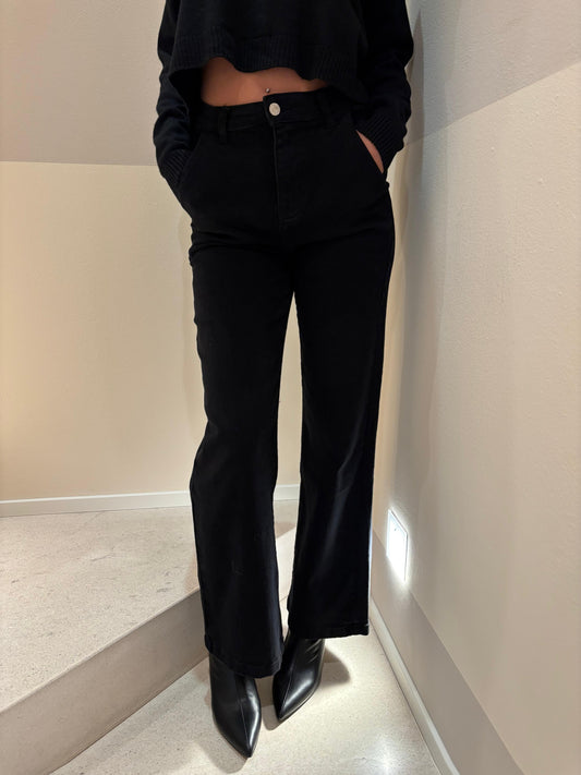 Jeans palazzo black morbidi