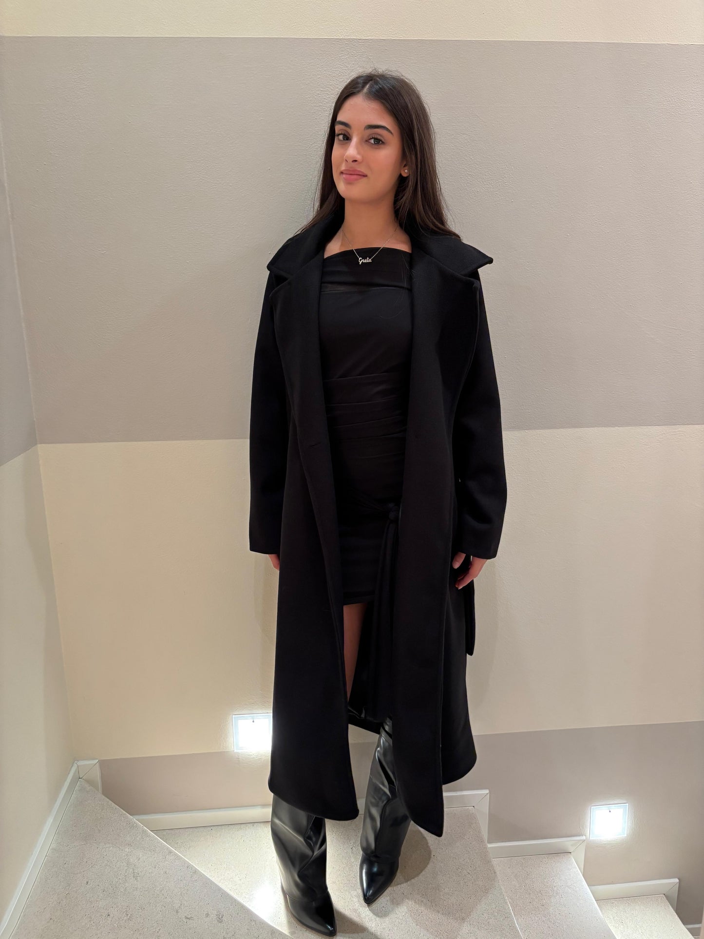 Cappotto lungo nero