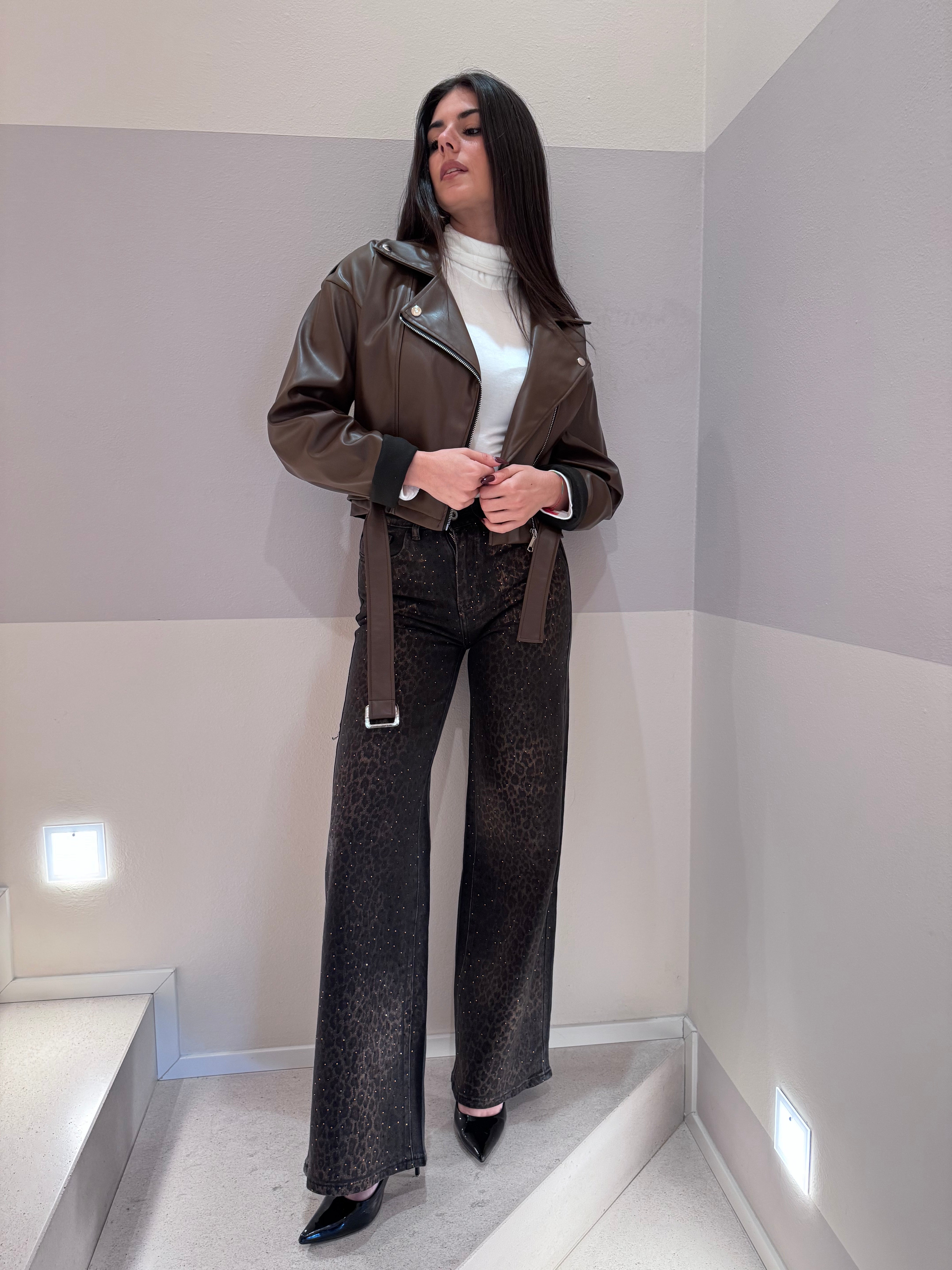 Jeans Leopard and Shine