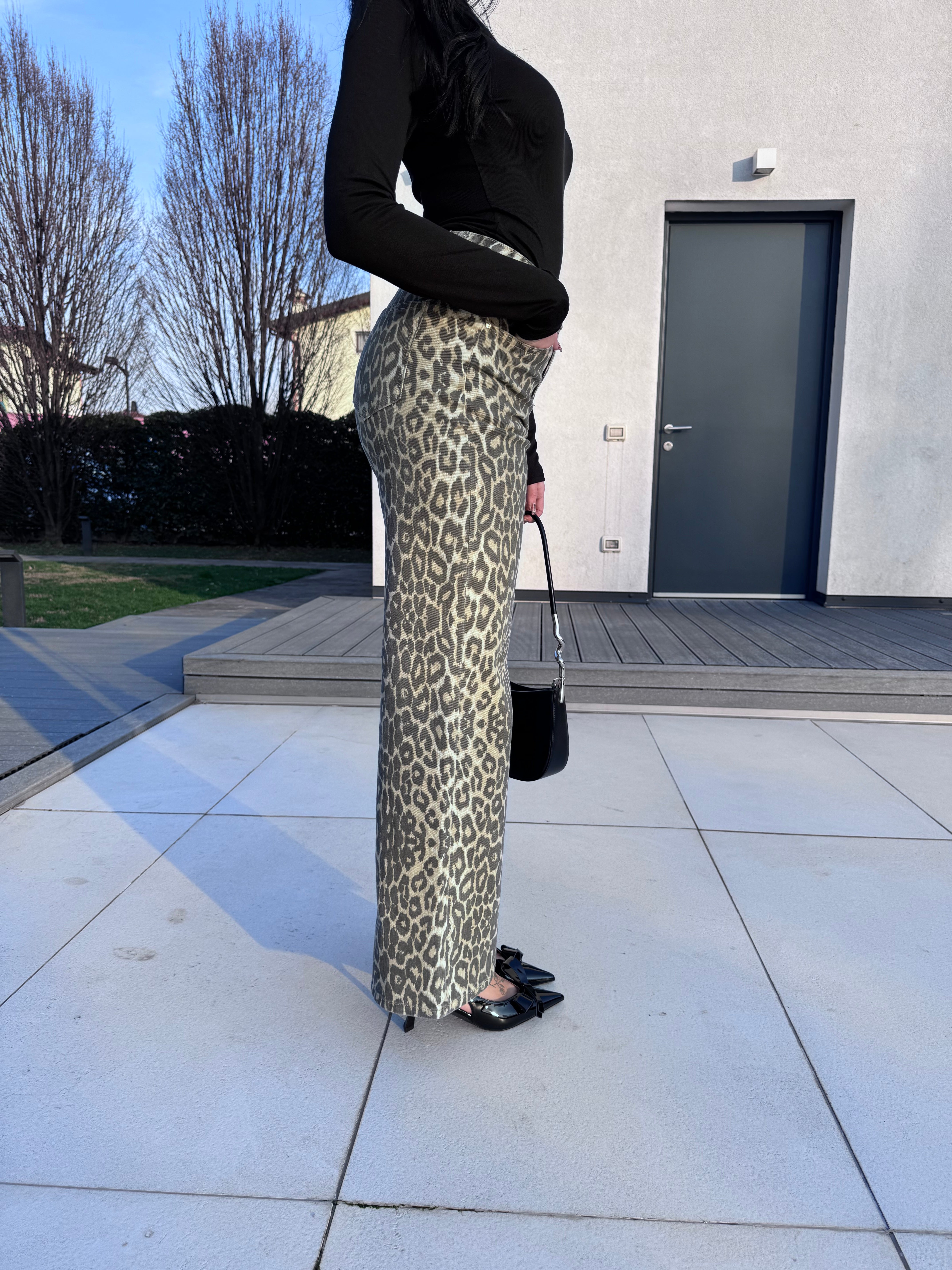 Jeans leopardato viral