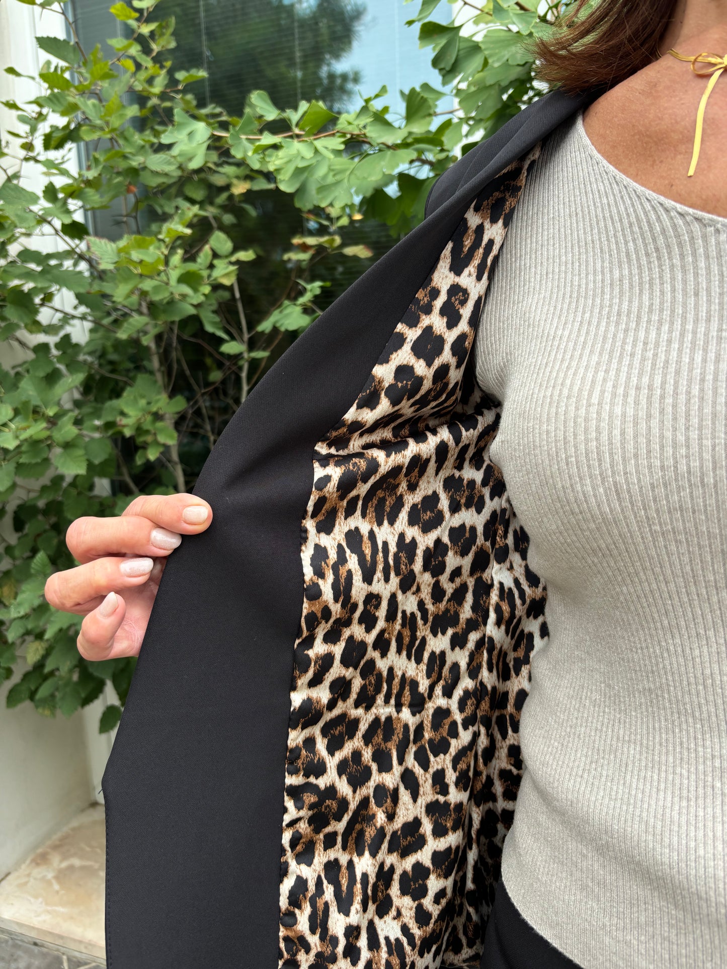 Blazer Leopard nero