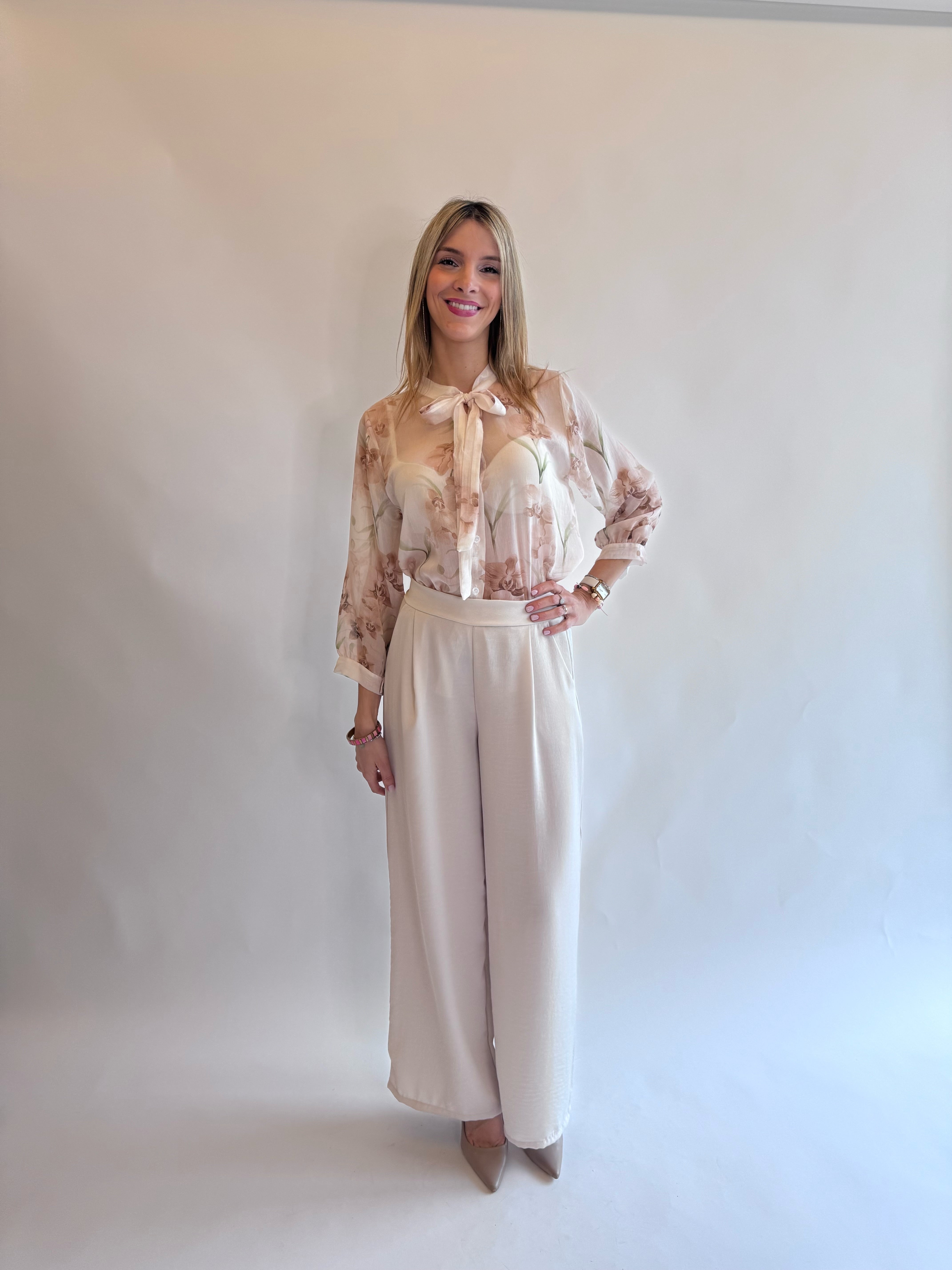 Pantapalazzo completo beige - Main Image